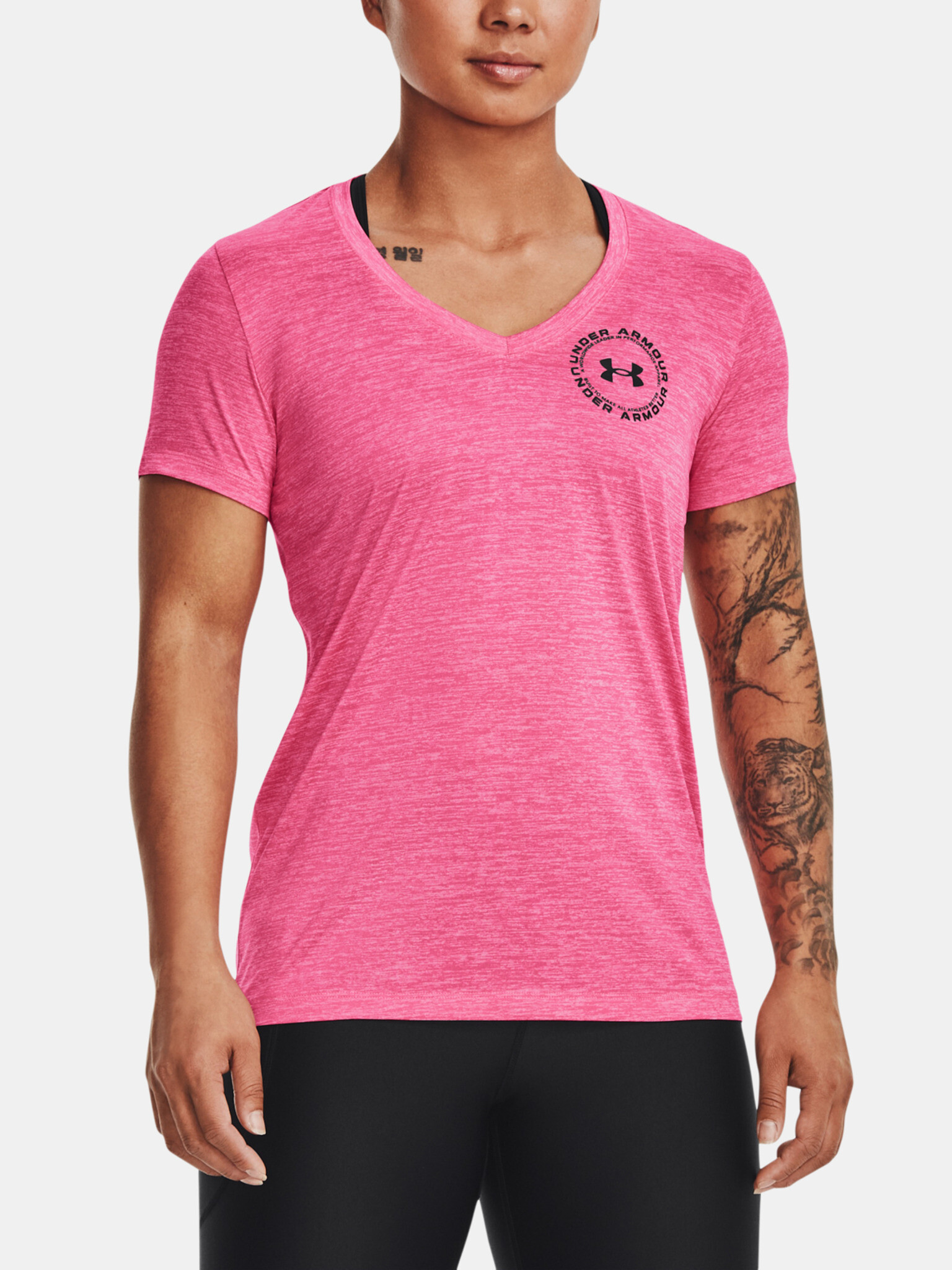 Under Armour Tech Twist LC Crest SSV T-shirt Rozov - Pepit.bg