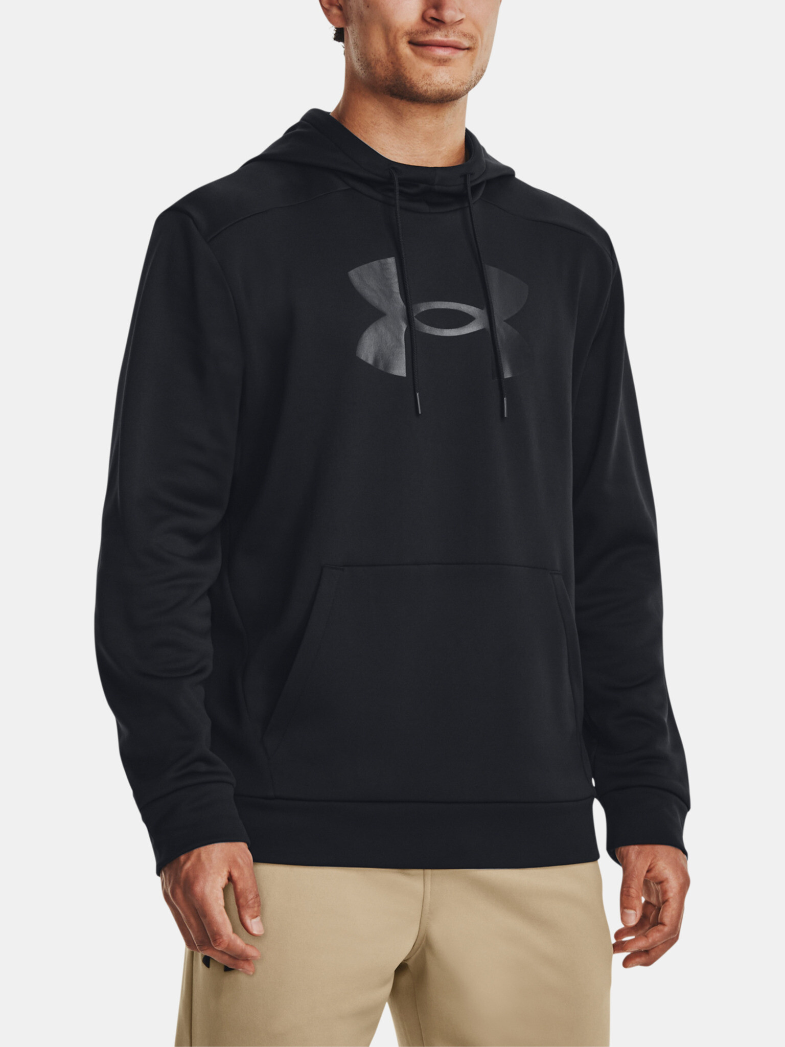 Under Armour UA Armour Fleece Big Logo HD Sweatshirt Cheren - Pepit.bg