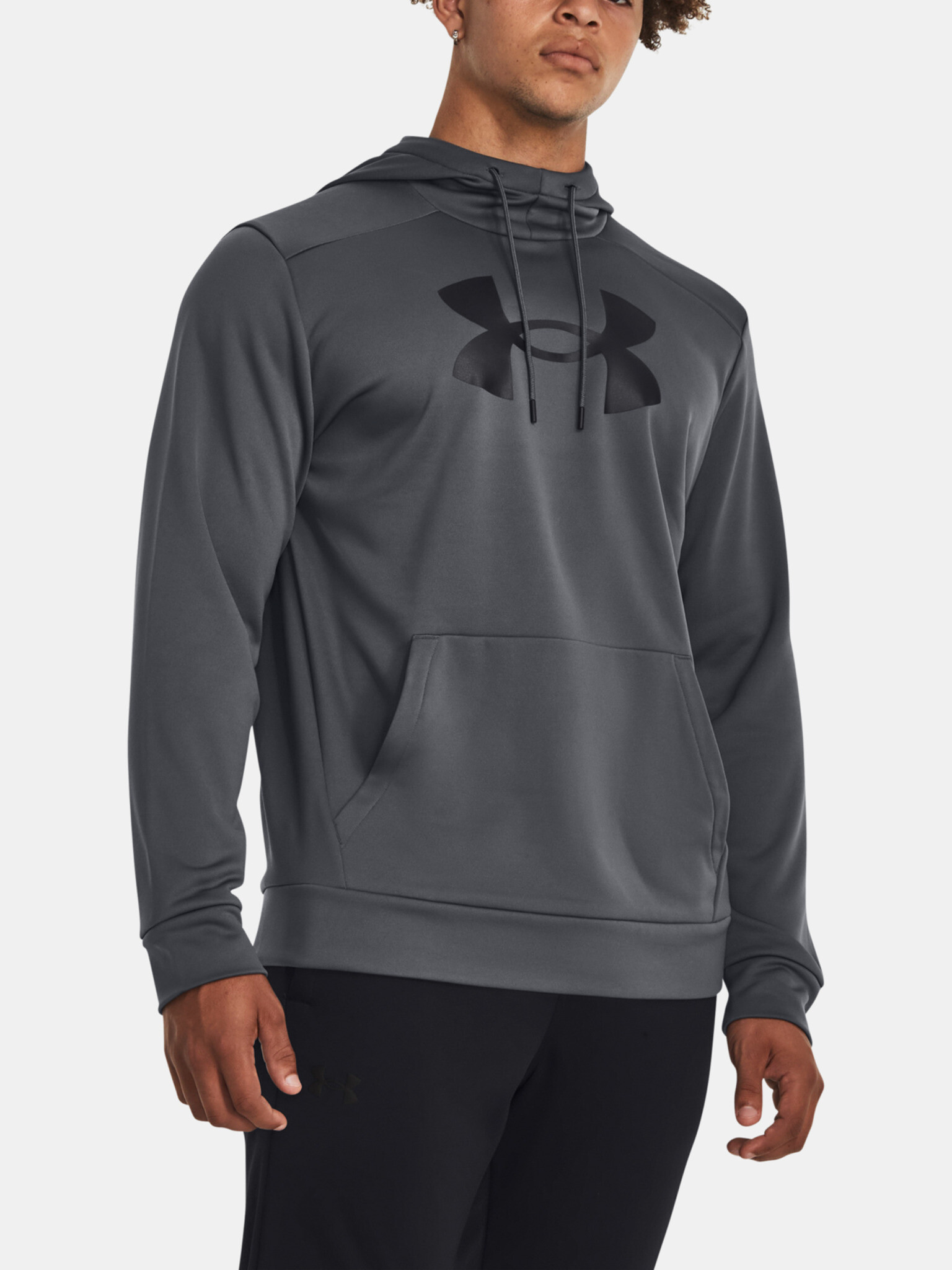 Under Armour UA Armour Fleece Big Logo HD Sweatshirt Siv - Pepit.bg