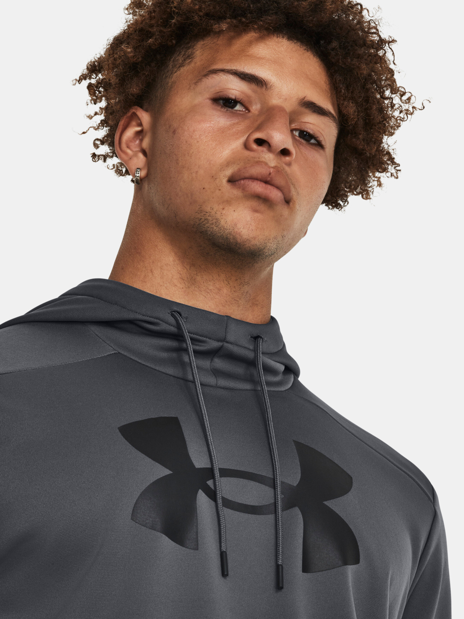 Under Armour UA Armour Fleece Big Logo HD Sweatshirt Siv - Pepit.bg