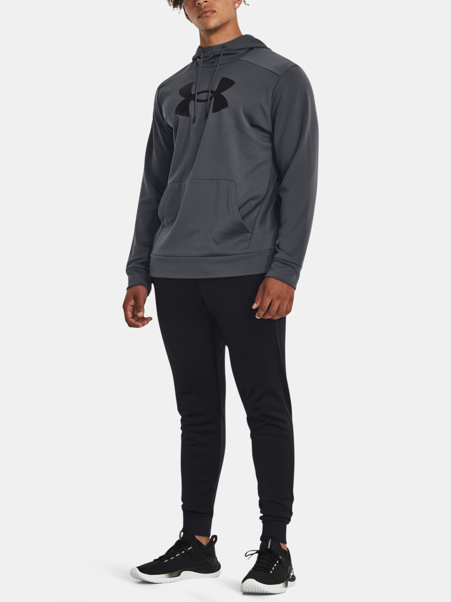 Under Armour UA Armour Fleece Big Logo HD Sweatshirt Siv - Pepit.bg