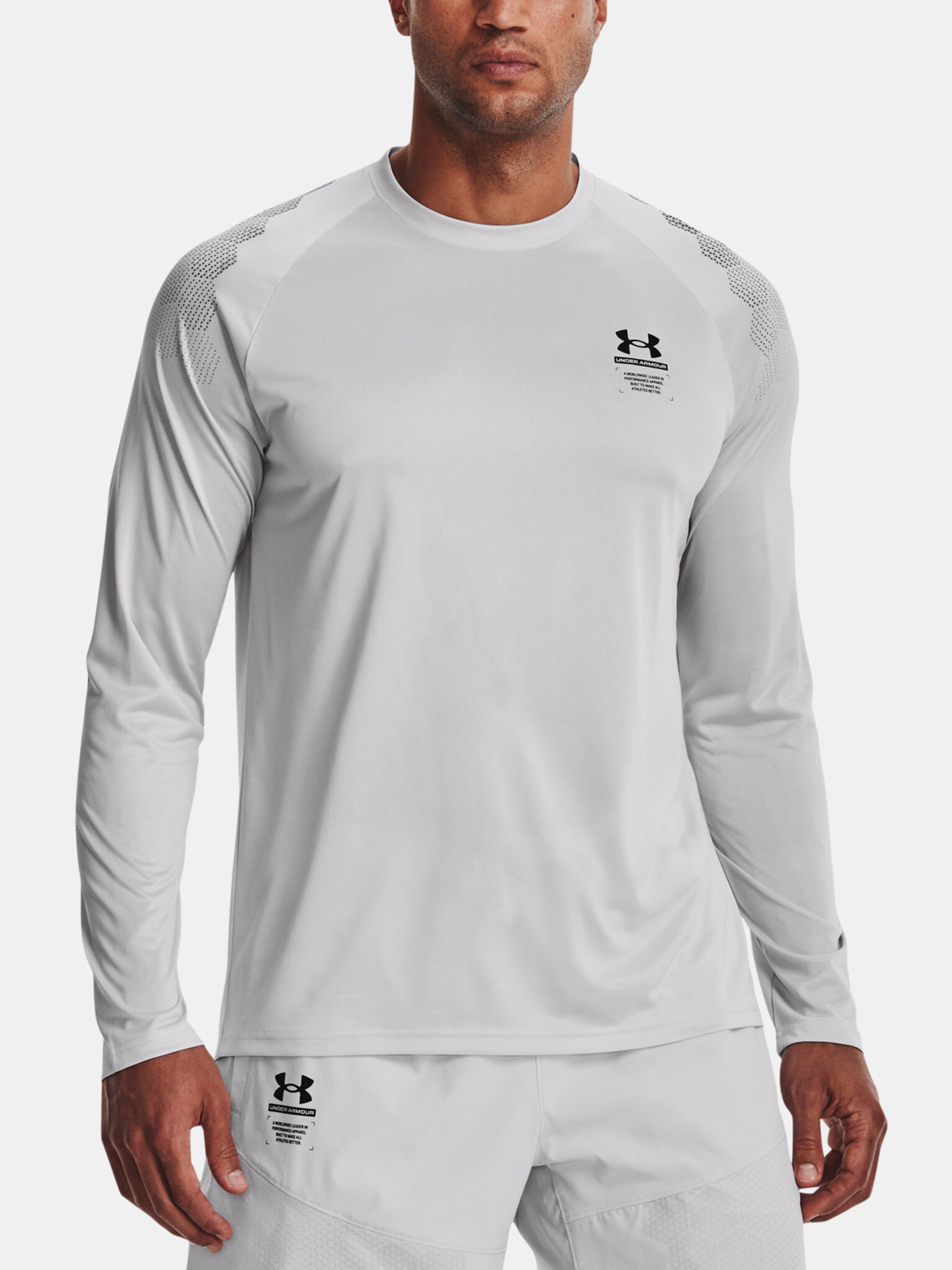 Under Armour UA Armourprint LS T-shirt Siv - Pepit.bg