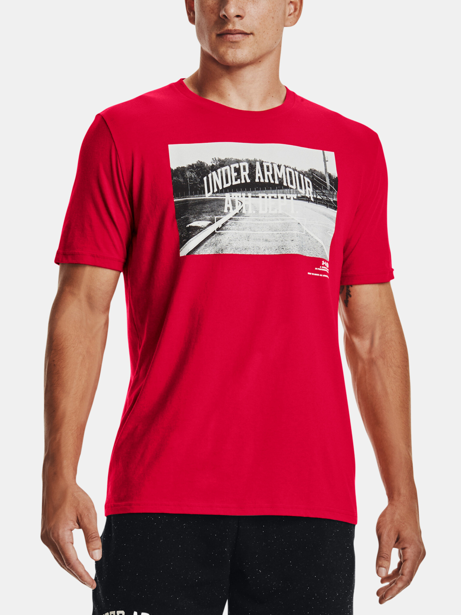 Under Armour UA Ath Dept SS T-shirt Cherven - Pepit.bg