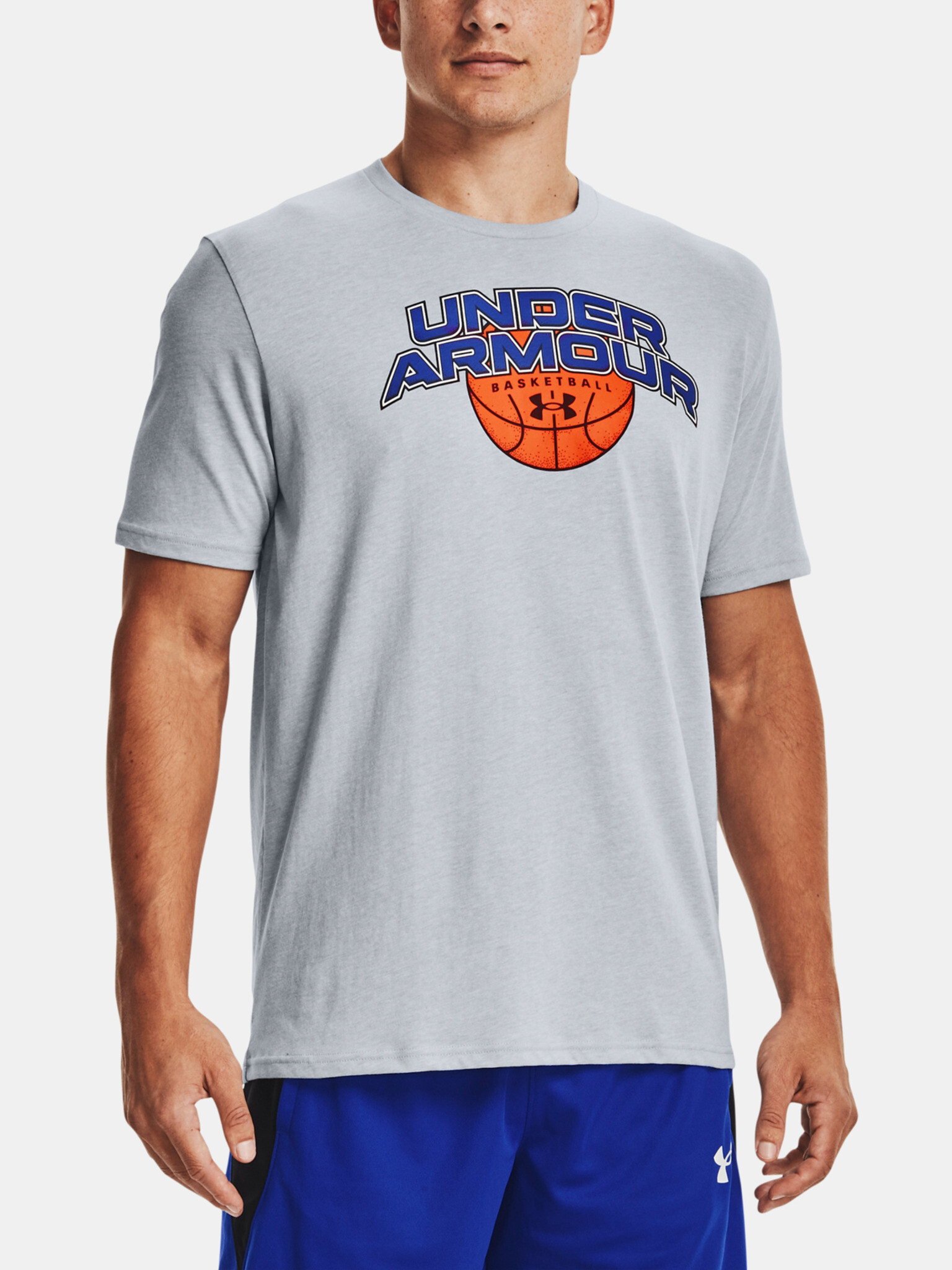 Under Armour UA BBALL BRANDED WRDMRK SS T-shirt Siv - Pepit.bg