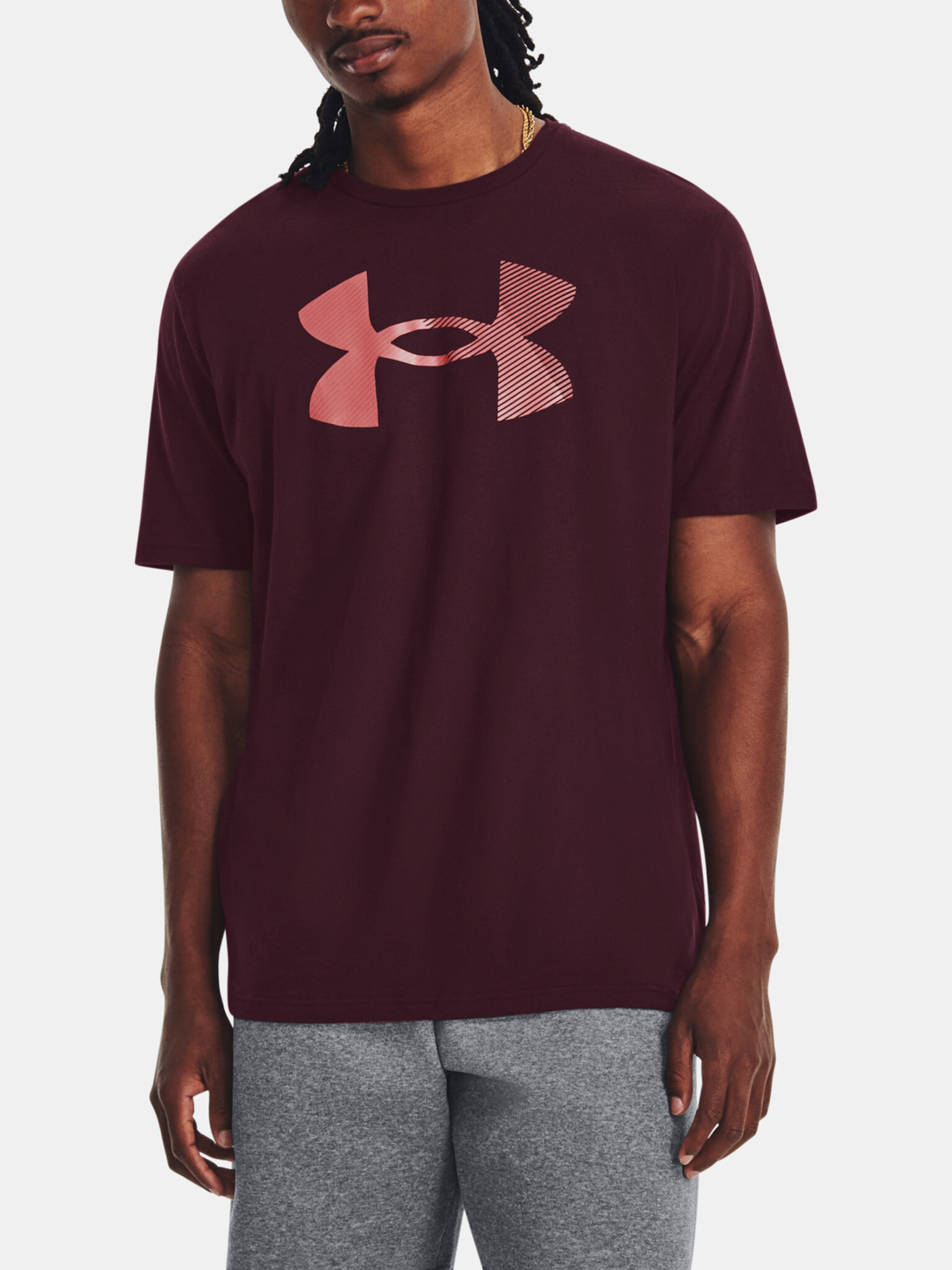 Under Armour UA Big Logo Fill SS T-shirt Cherven - Pepit.bg