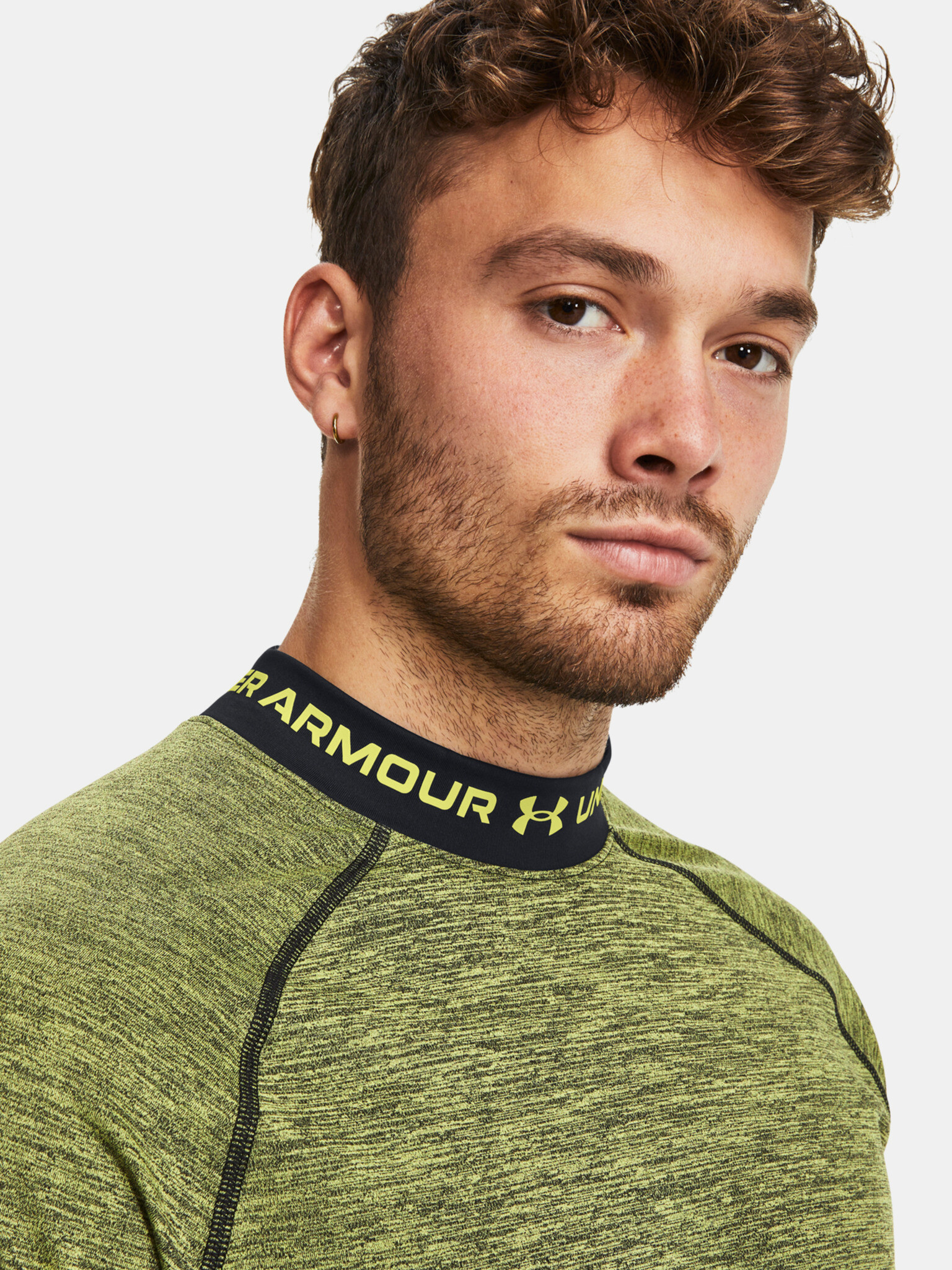 Under Armour UA CG Armour Twist Mock T-shirt Zhalt - Pepit.bg