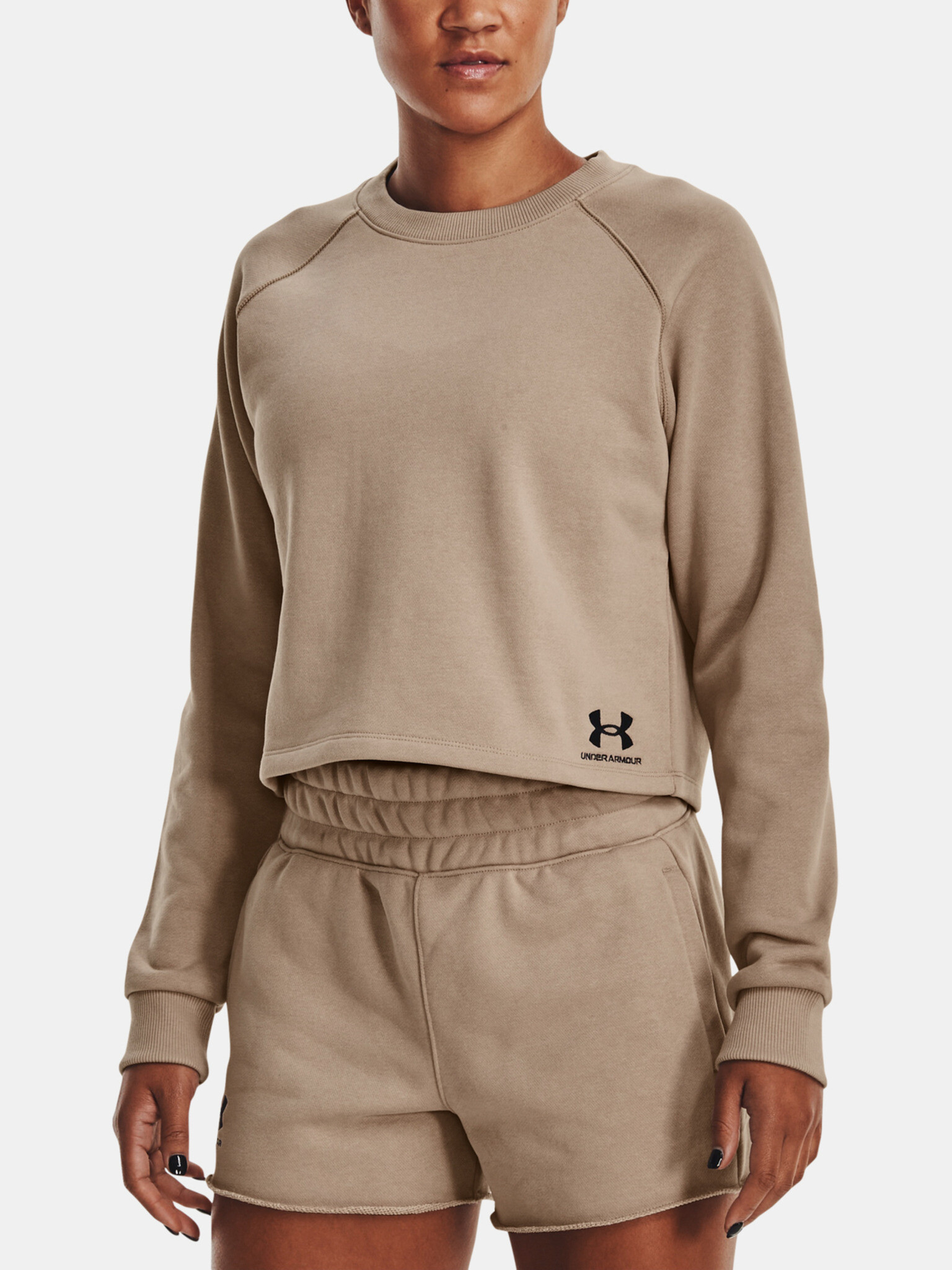 Under Armour UA Crop Terry LS BTG Sweatshirt Kafyav - Pepit.bg