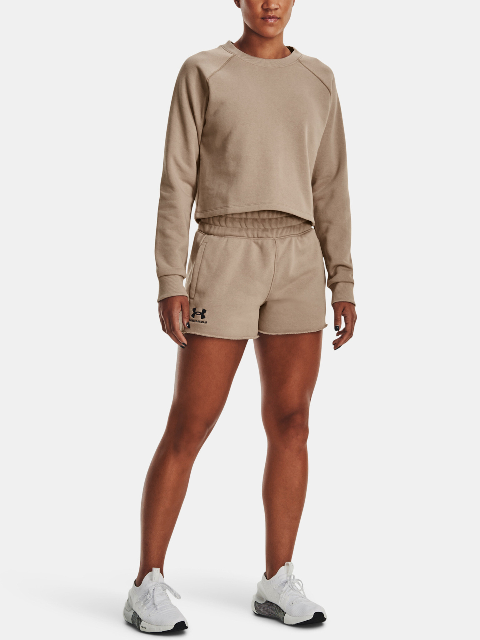 Under Armour UA Crop Terry LS BTG Sweatshirt Kafyav - Pepit.bg