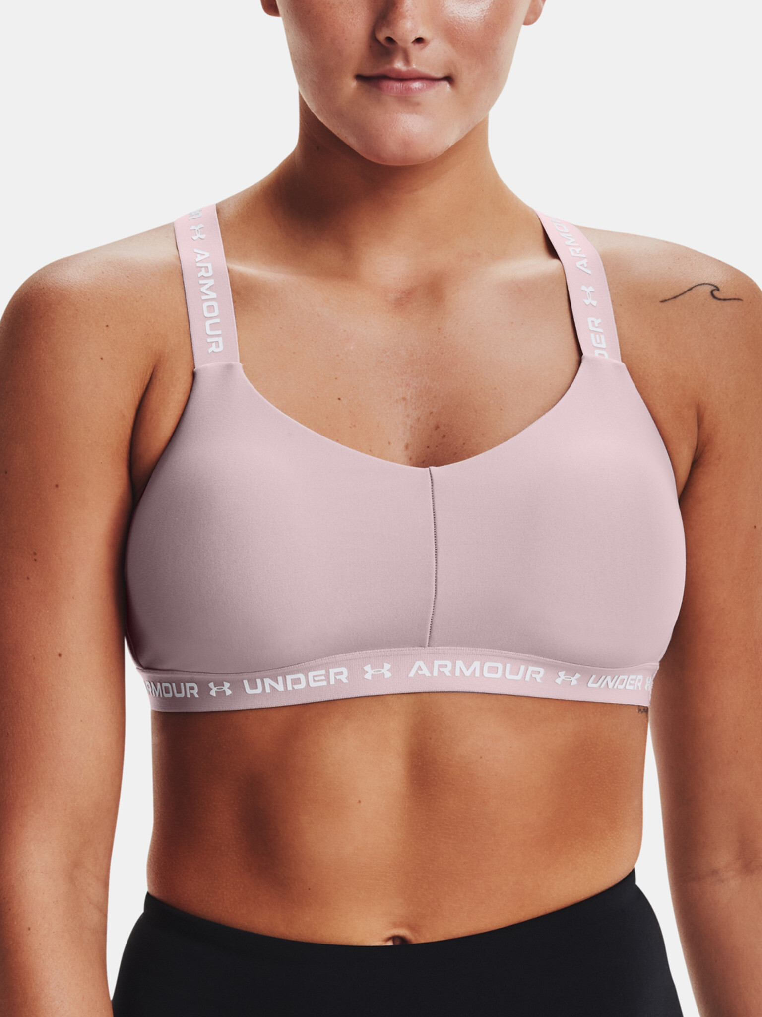 Under Armour UA Crossback Low Cпортен Сутиен Rozov - Pepit.bg