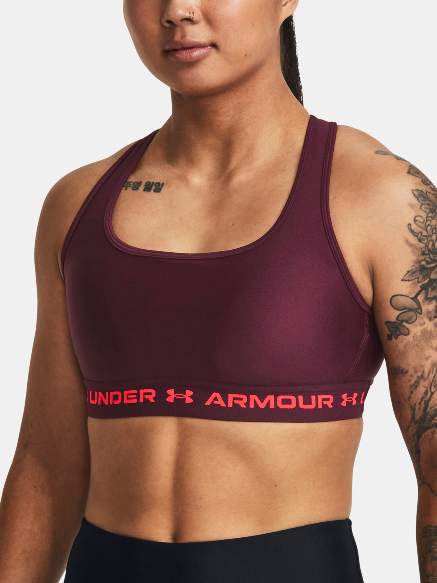 Under Armour UA Crossback Mid Bra Cпортен Сутиен Cherven - Pepit.bg