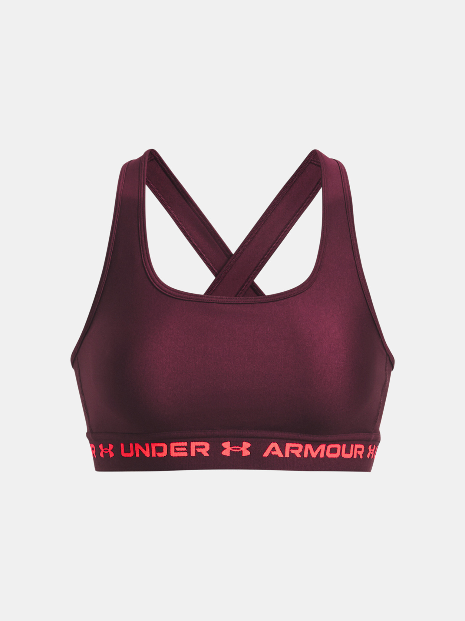 Under Armour UA Crossback Mid Bra Cпортен Сутиен Cherven - Pepit.bg