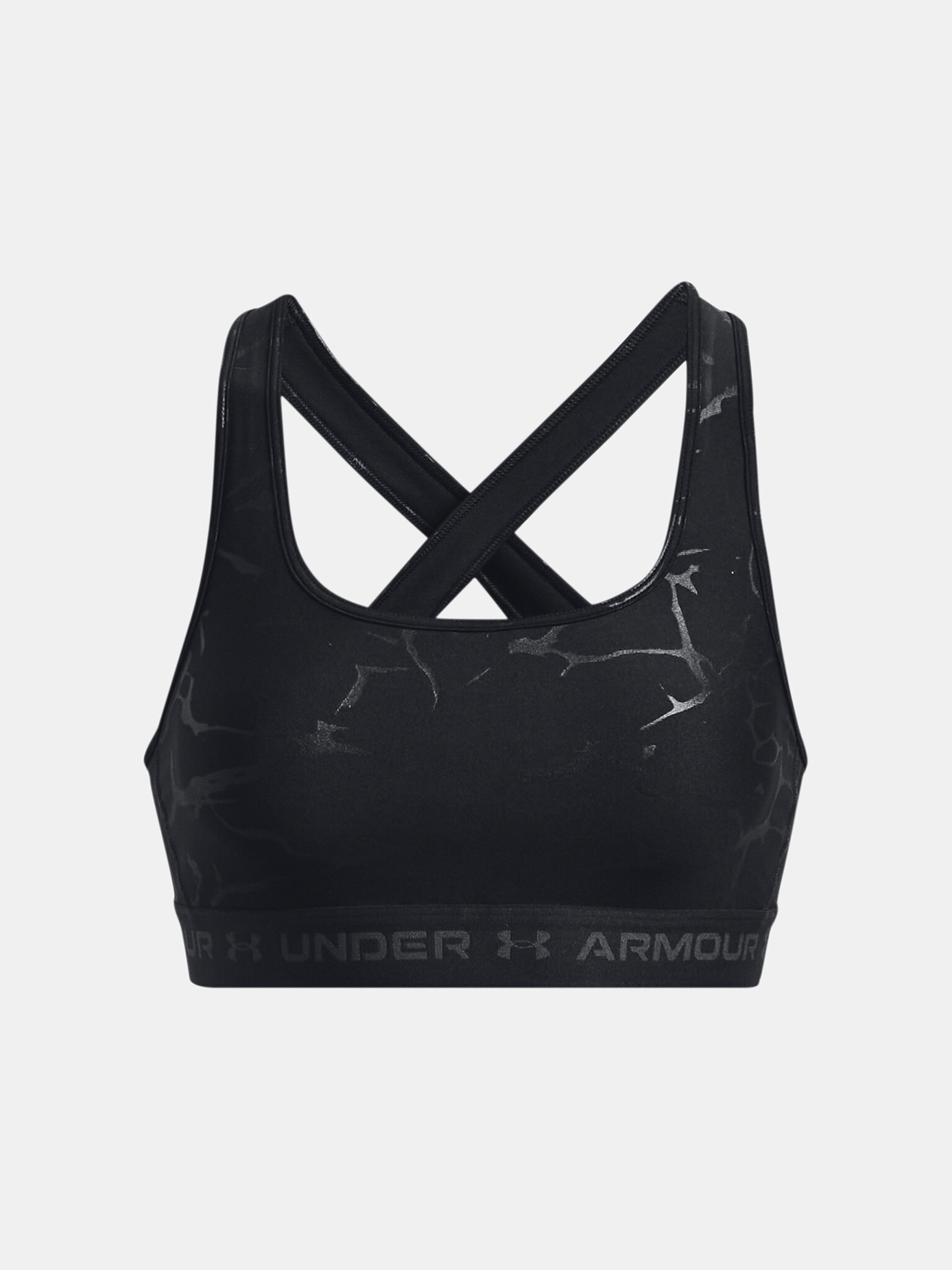Under Armour UA Crossback Mid Emboss Cпортен Сутиен Cheren - Pepit.bg