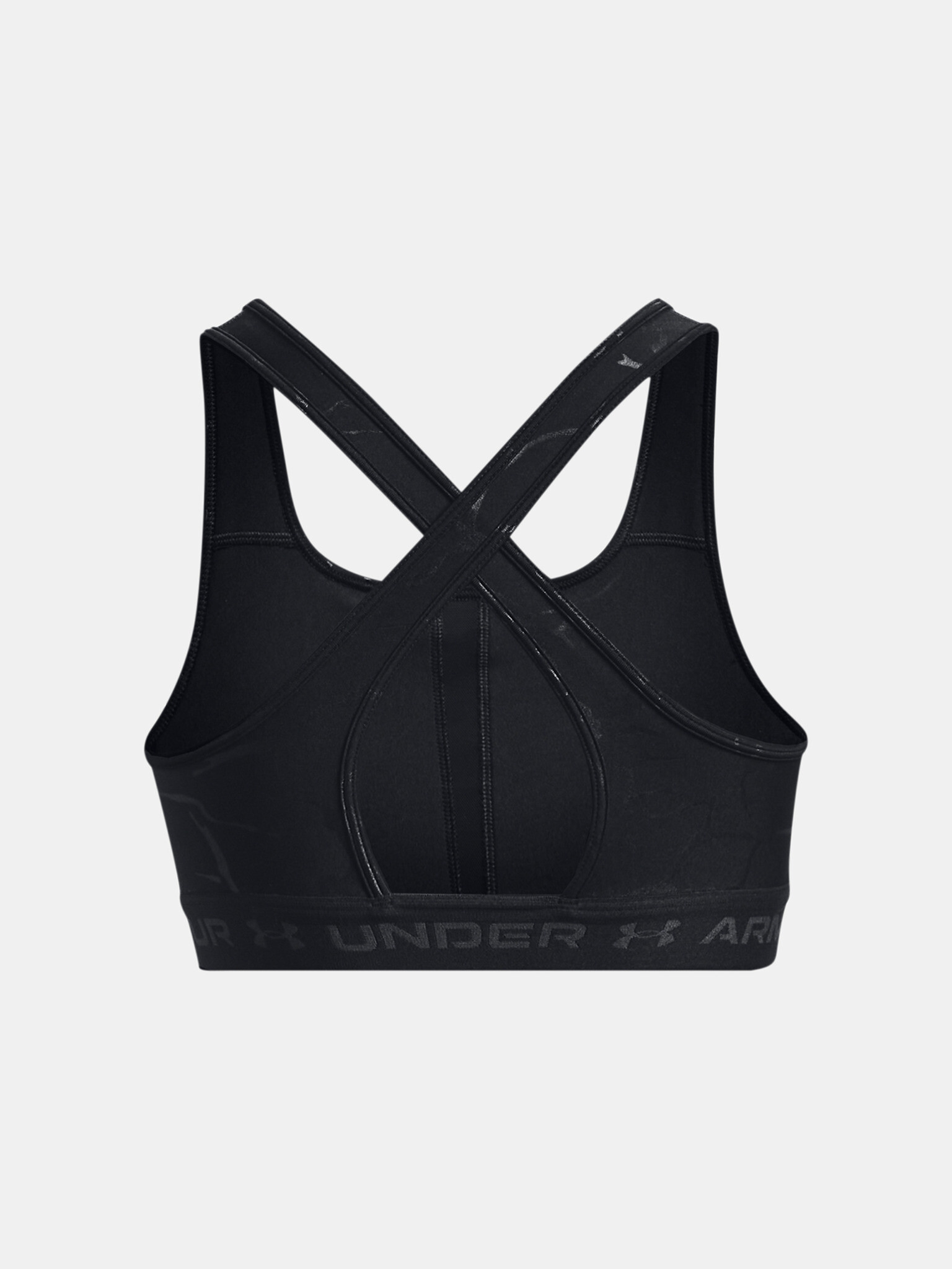 Under Armour UA Crossback Mid Emboss Cпортен Сутиен Cheren - Pepit.bg