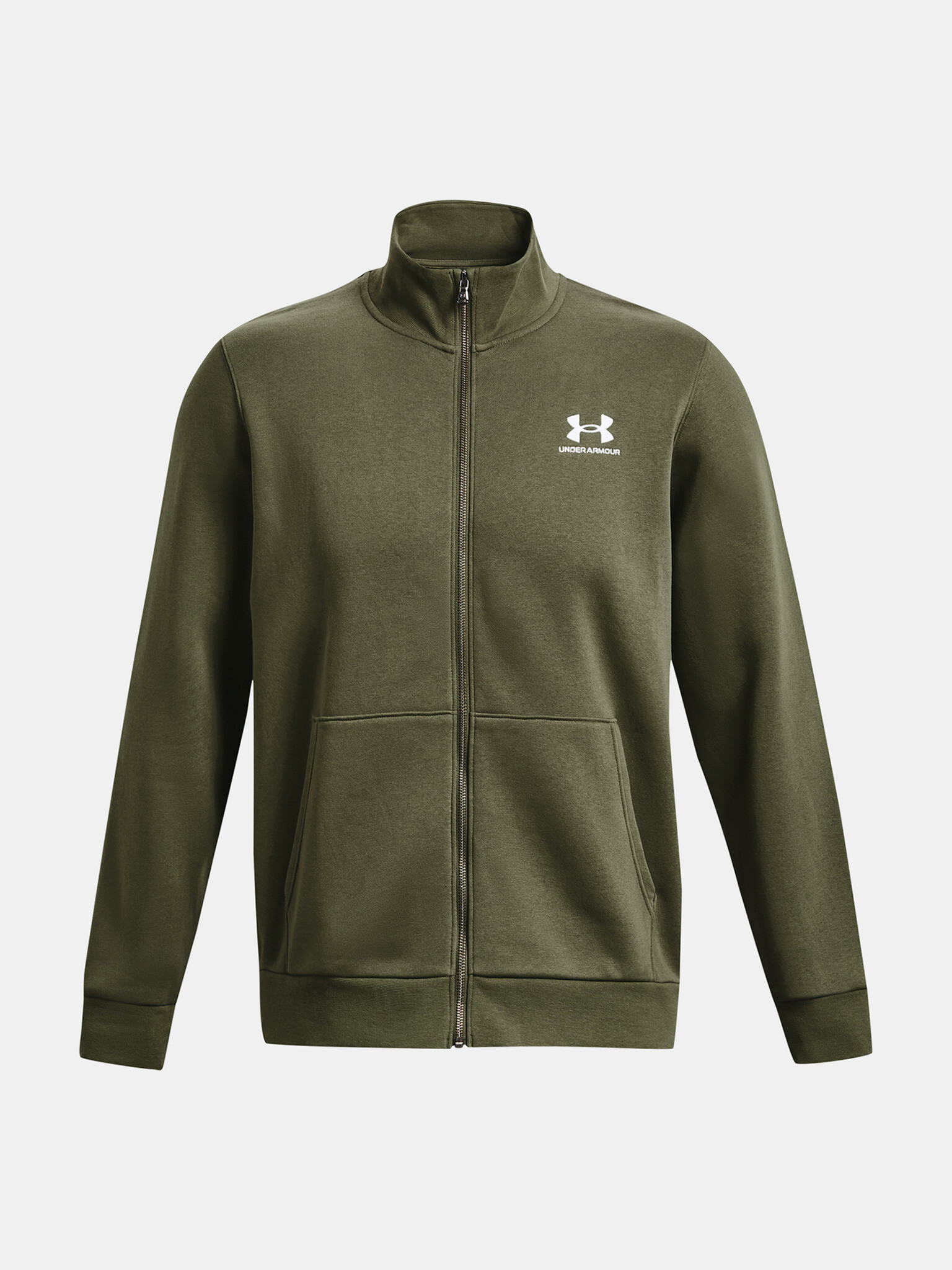 Under Armour UA Essential Flc Track Jkt Sweatshirt Zelen - Pepit.bg