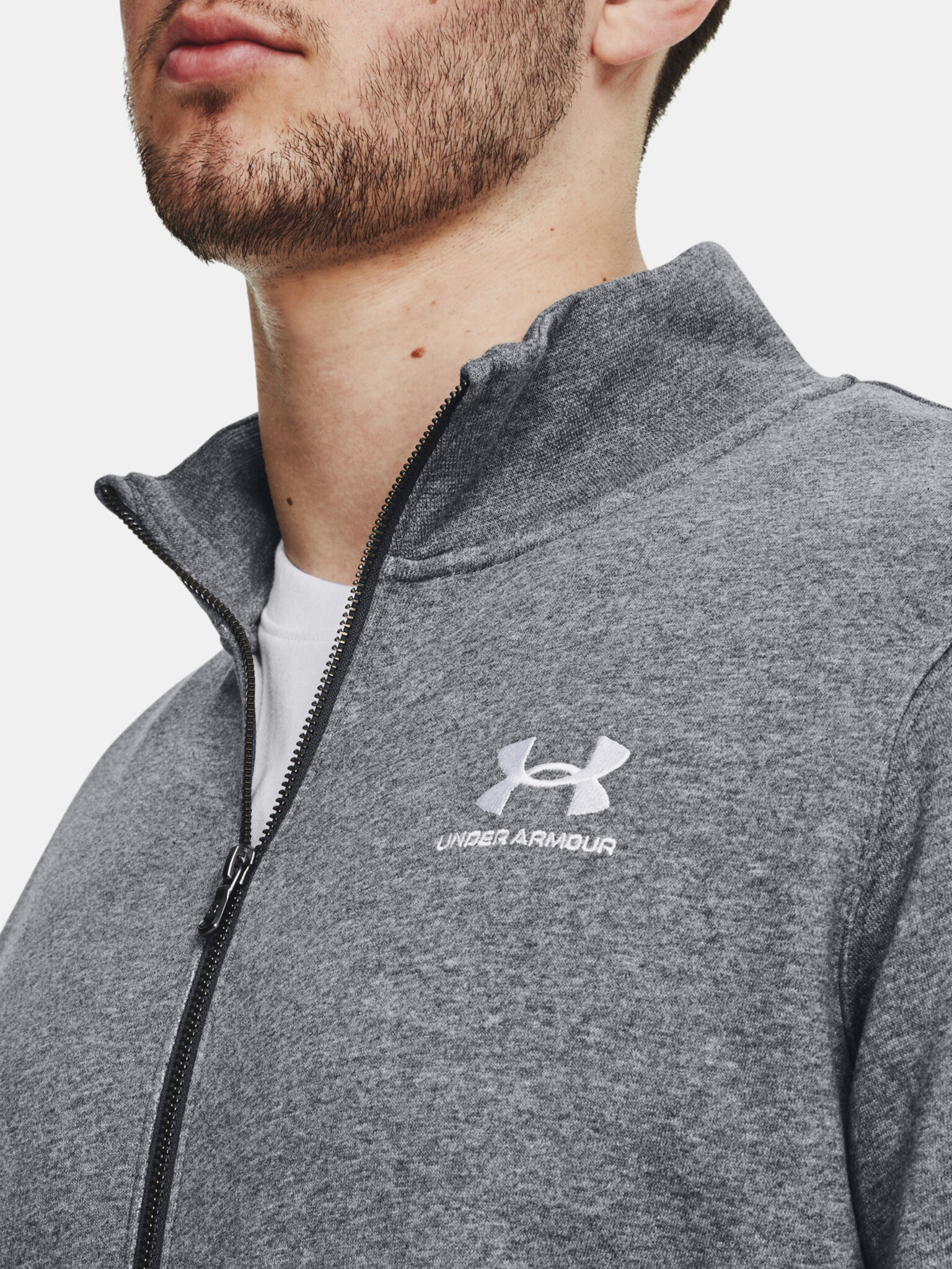 Under Armour UA Essential Flc Track Sweatshirt Siv - Pepit.bg