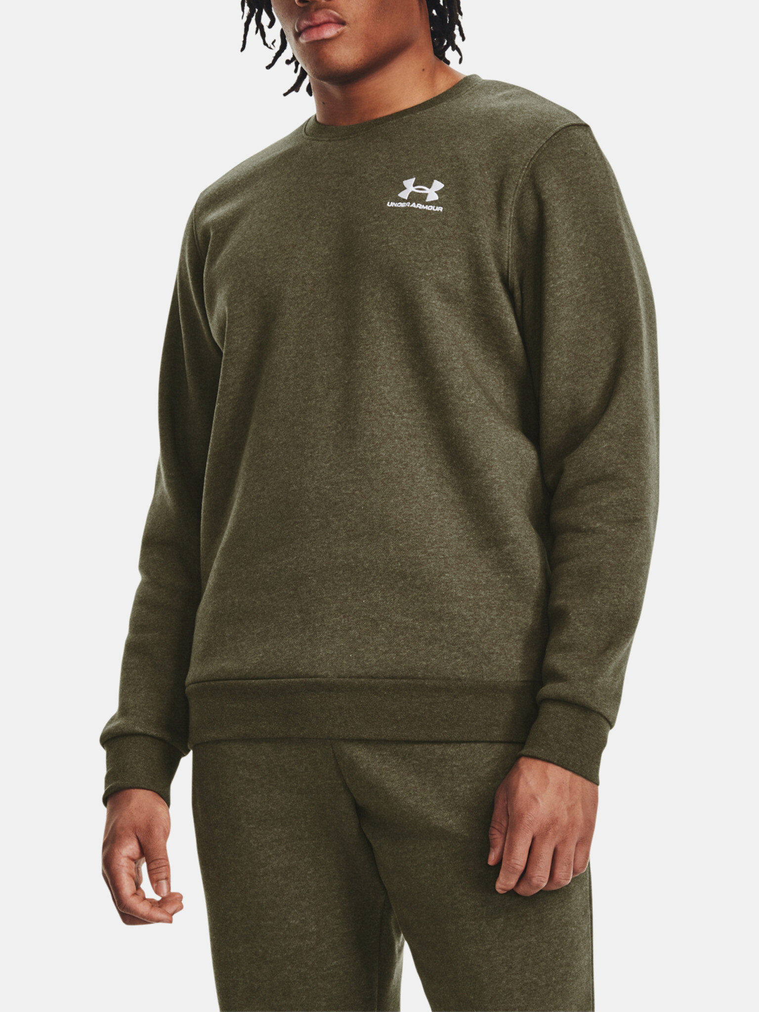 Under Armour UA Essential Fleece Crew Sweatshirt Zelen - Pepit.bg