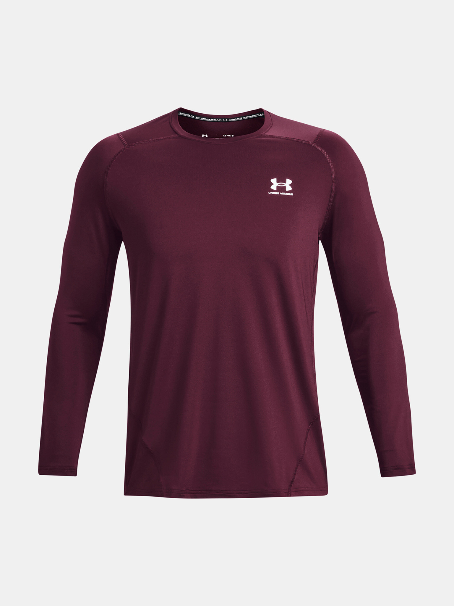 Under Armour UA HG Armour Fitted LS T-shirt Cherven - Pepit.bg