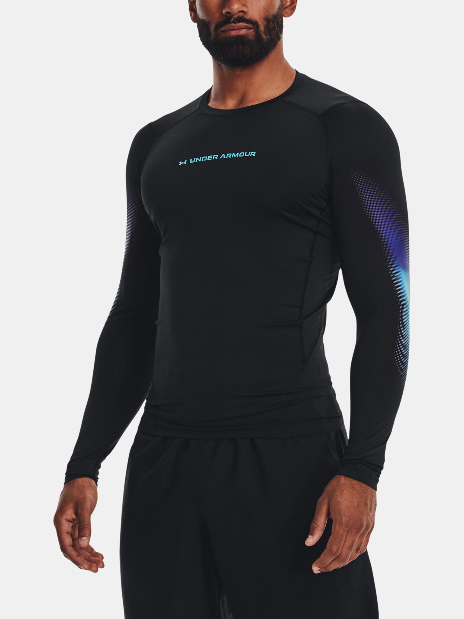 Under Armour UA HG Armour Novelty LS-BLK T-shirt Cheren - Pepit.bg