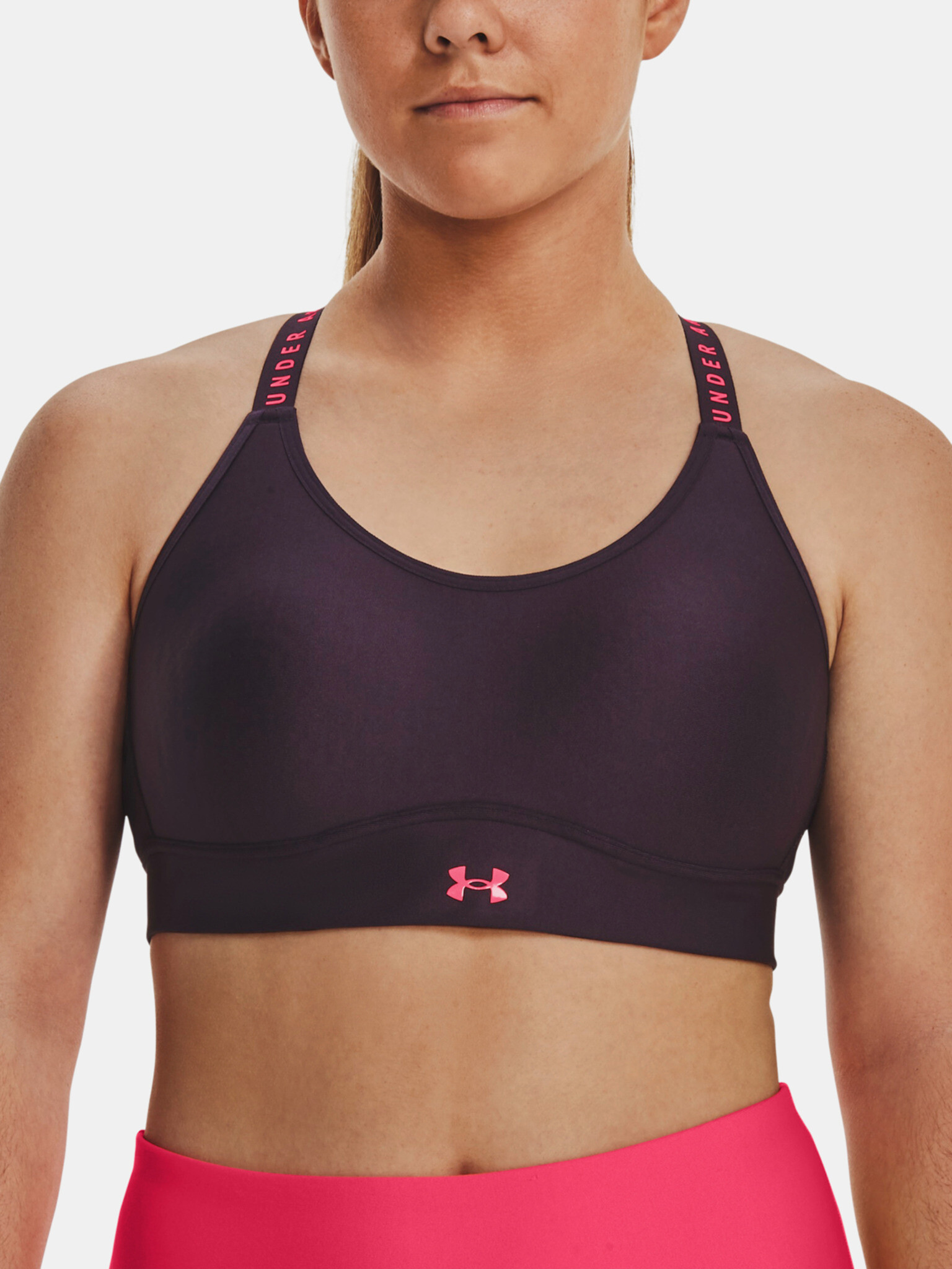 Under Armour UA Infinity Mid Covered Cпортен Сутиен Lilav - Pepit.bg