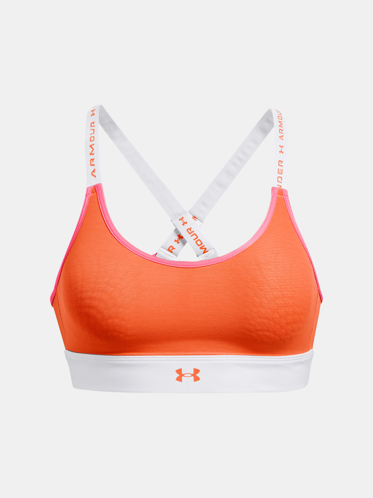 Under Armour UA Infinity Mid Run Hook Cпортен Сутиен Oranzhev - Pepit.bg