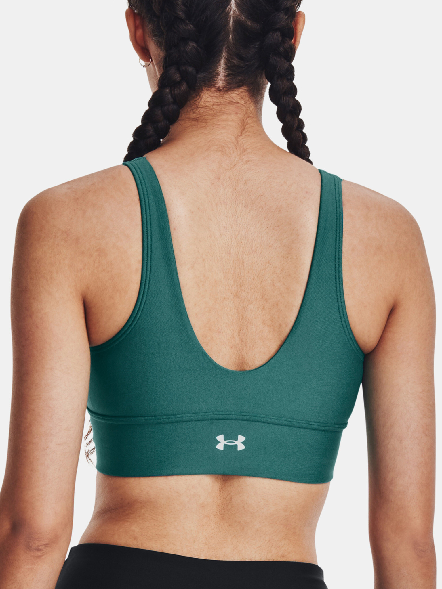 Under Armour UA Infinity Pintuck Mid Cпортен Сутиен Zelen - Pepit.bg