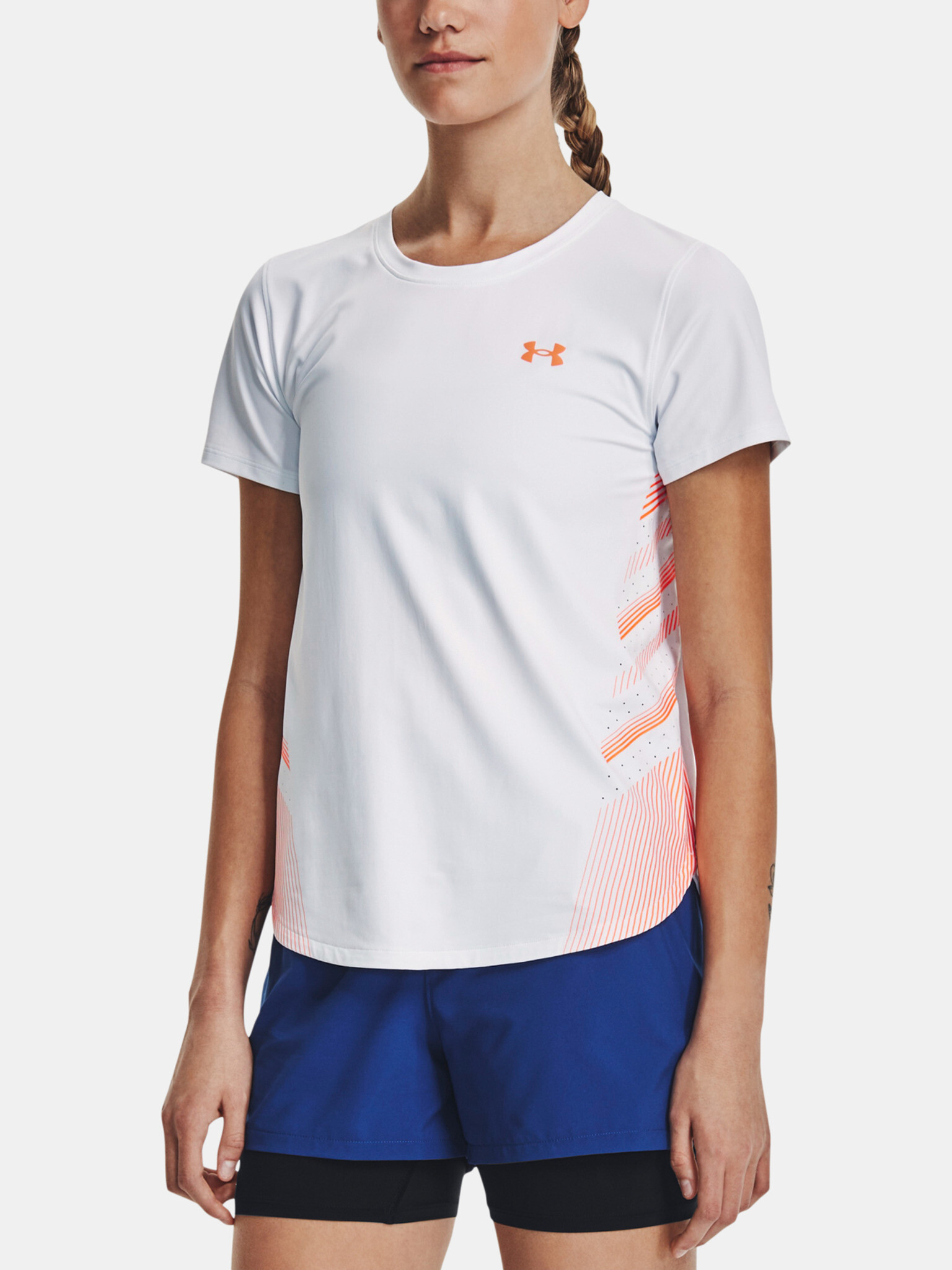 Under Armour UA Iso-Chill Laser T-shirt Byal - Pepit.bg