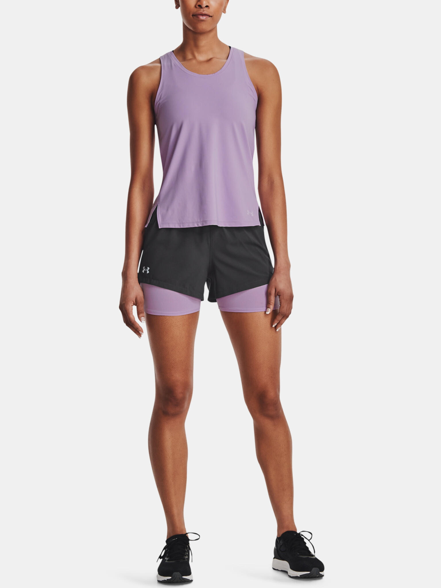 Under Armour UA Iso-Chill Run 2N1 Шорти Siv - Pepit.bg