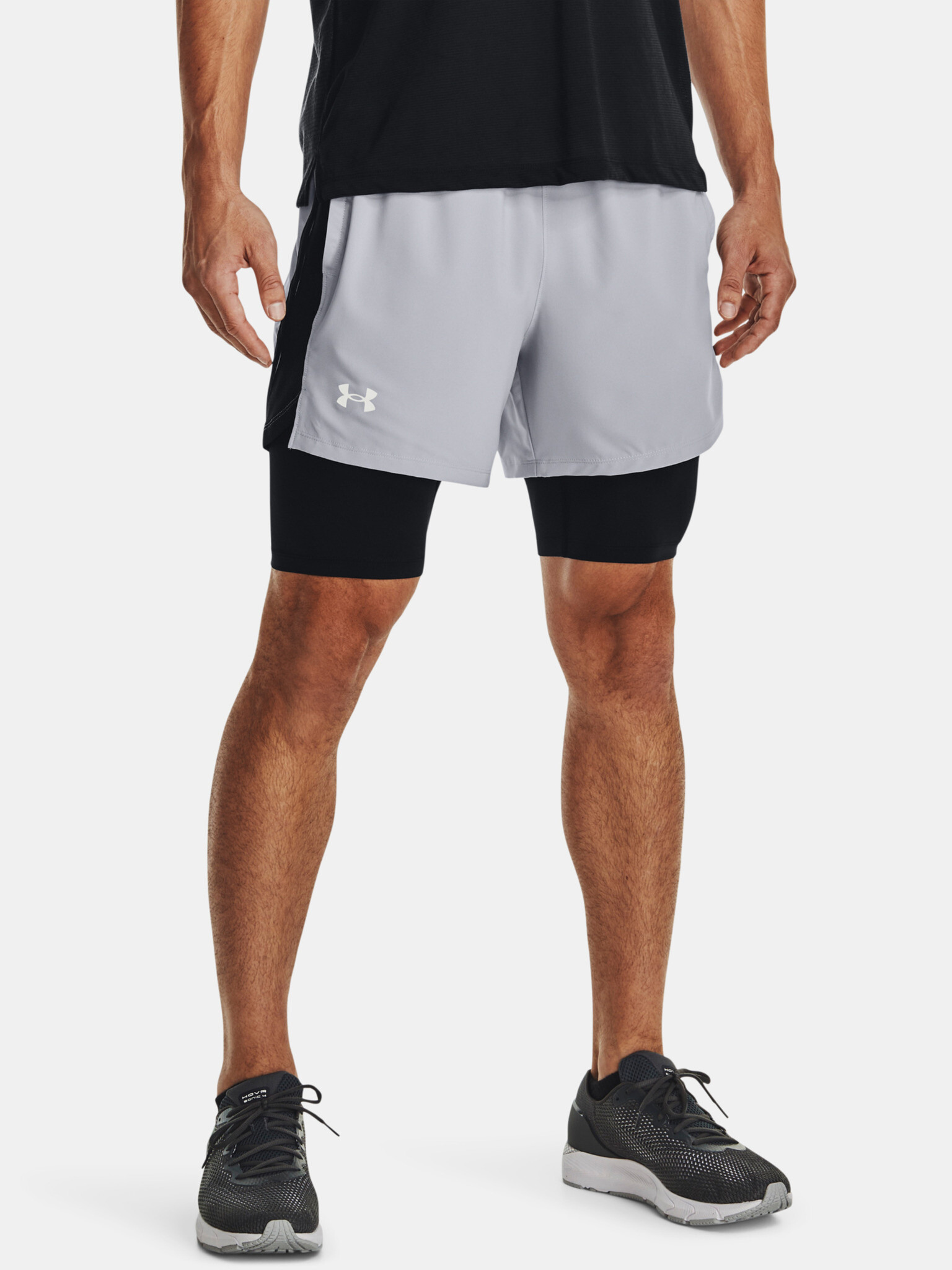 Under Armour UA Launch 5'' 2-In-1 Къси панталони Siv - Pepit.bg