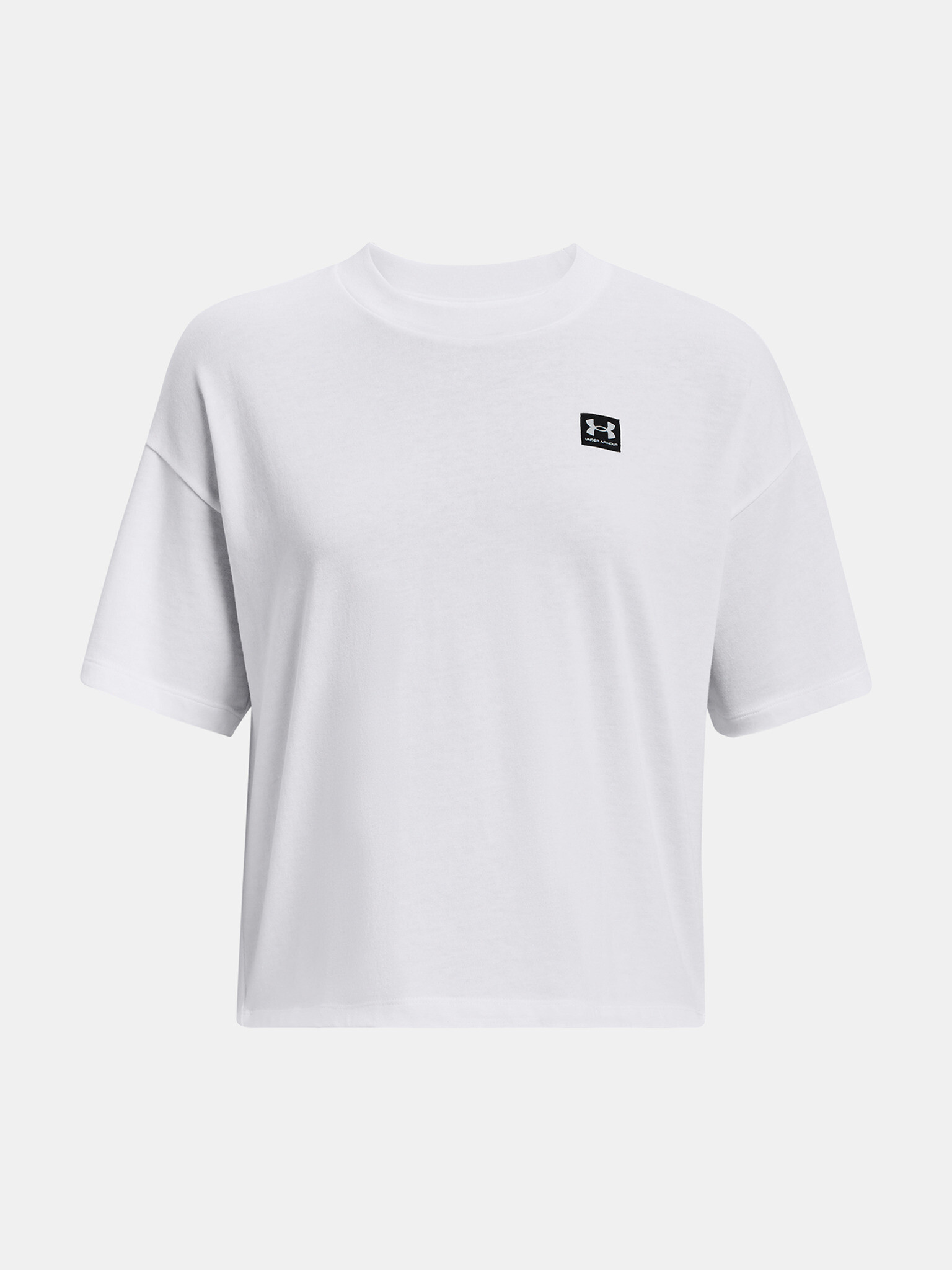 Under Armour UA Logo LC Oversized HW T-shirt Byal - Pepit.bg