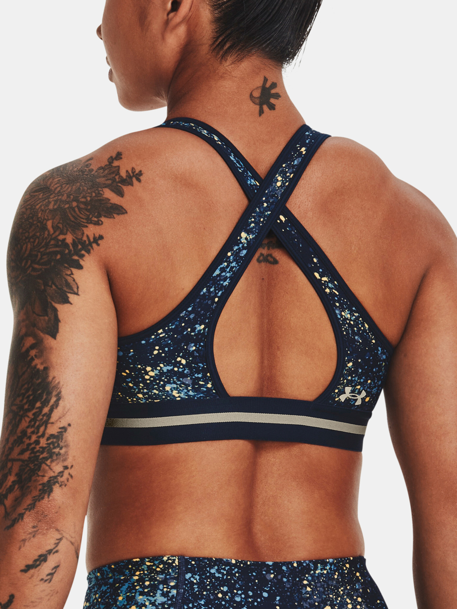 Under Armour UA Project Rock Bra Printed Cпортен Сутиен Sin - Pepit.bg