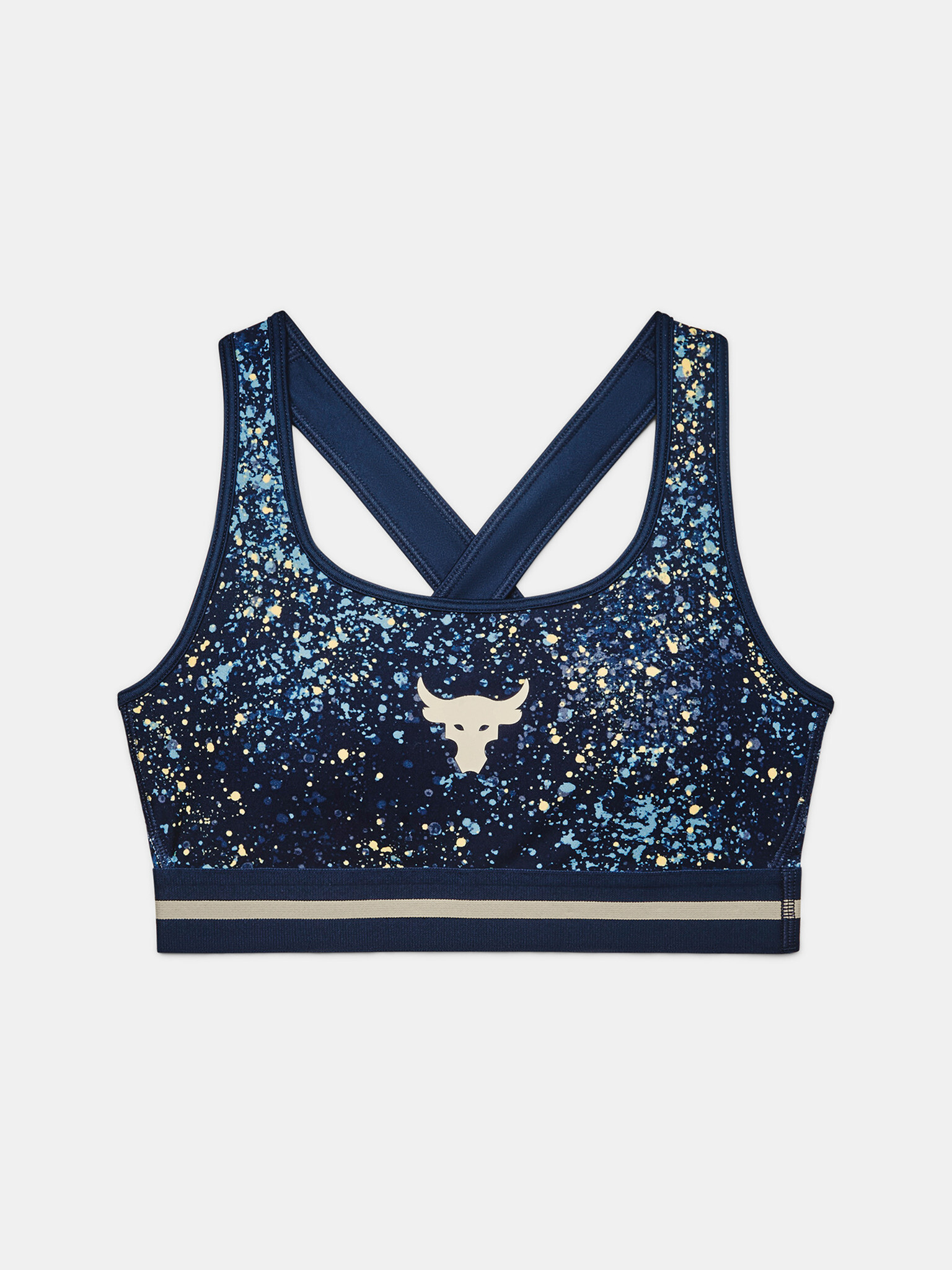 Under Armour UA Project Rock Bra Printed Cпортен Сутиен Sin - Pepit.bg