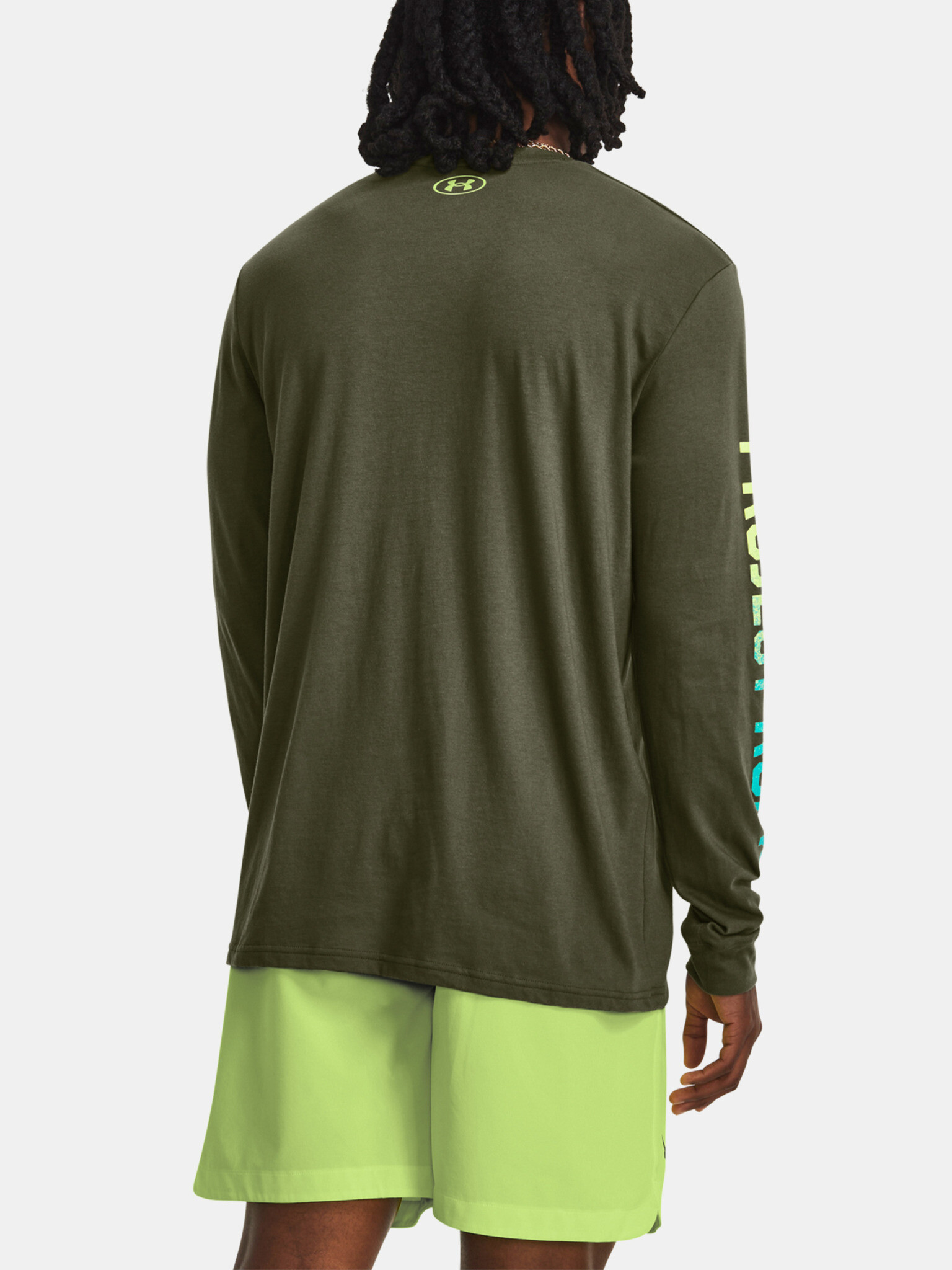 Under Armour UA Project Rock Brahma LS T-shirt Zelen - Pepit.bg