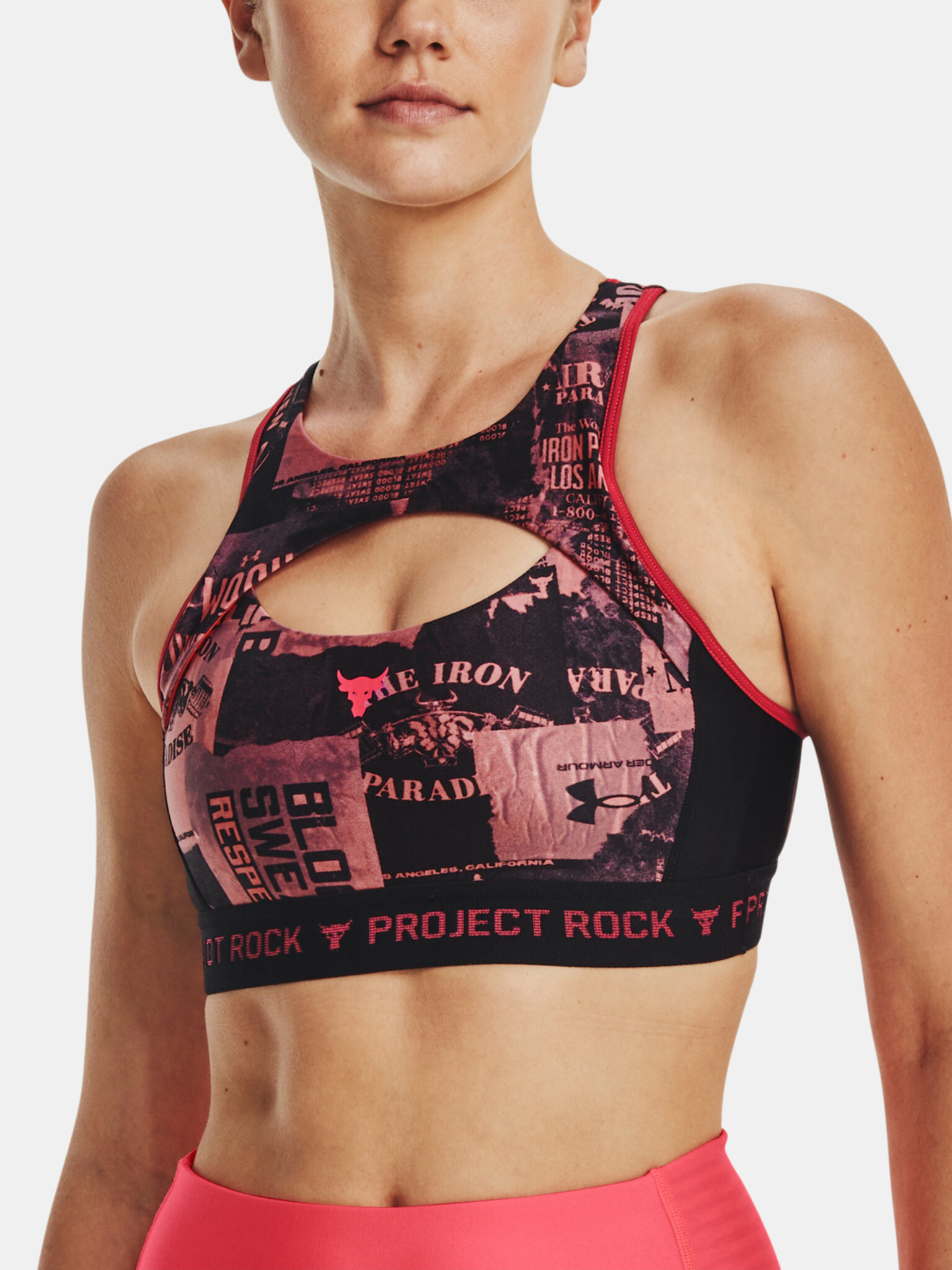 Under Armour UA Project Rock Csbk Nov Prnt Cпортен Сутиен Cheren - Pepit.bg