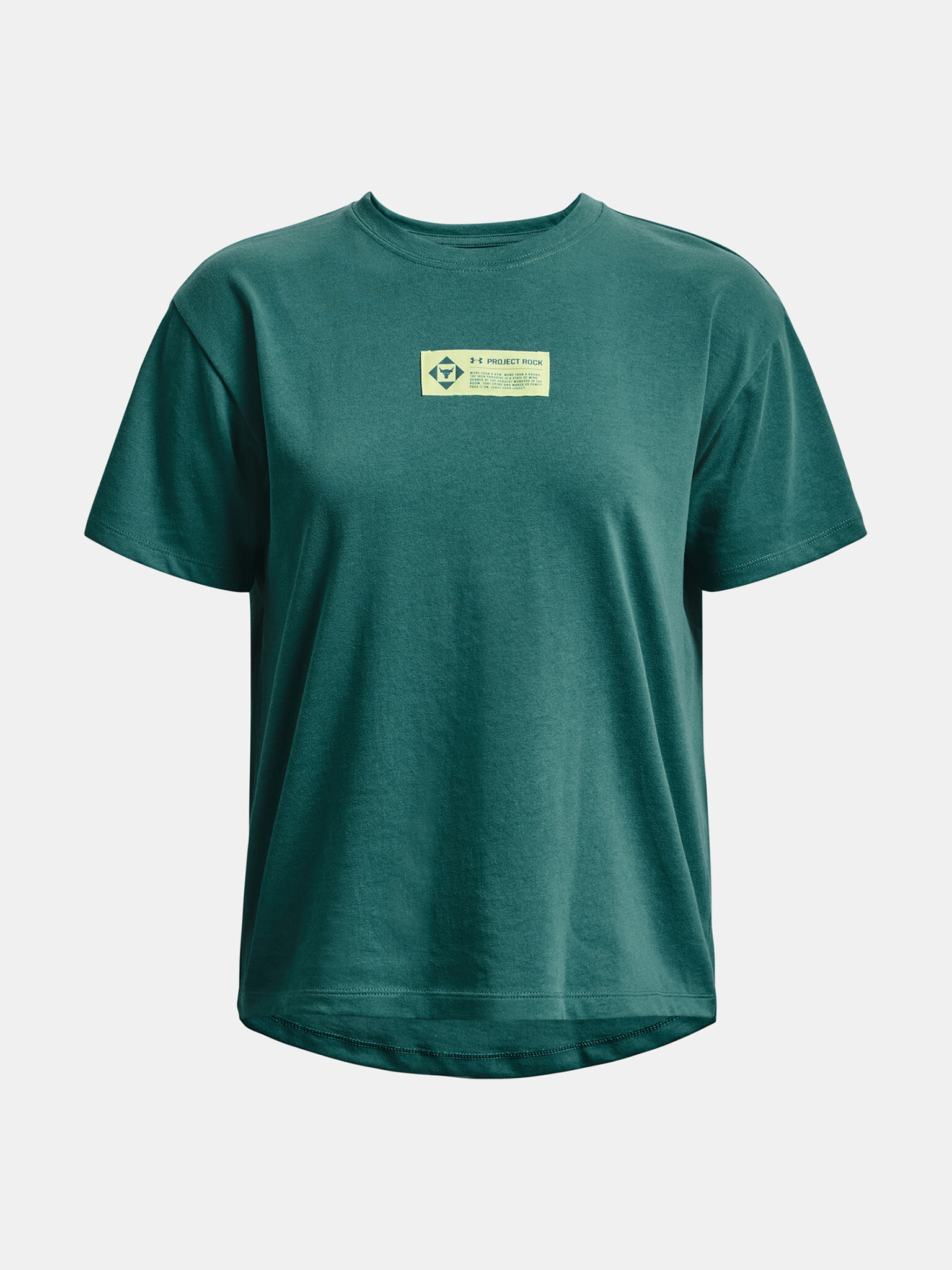 Under Armour UA Project Rock Globe SS T-shirt Zelen - Pepit.bg