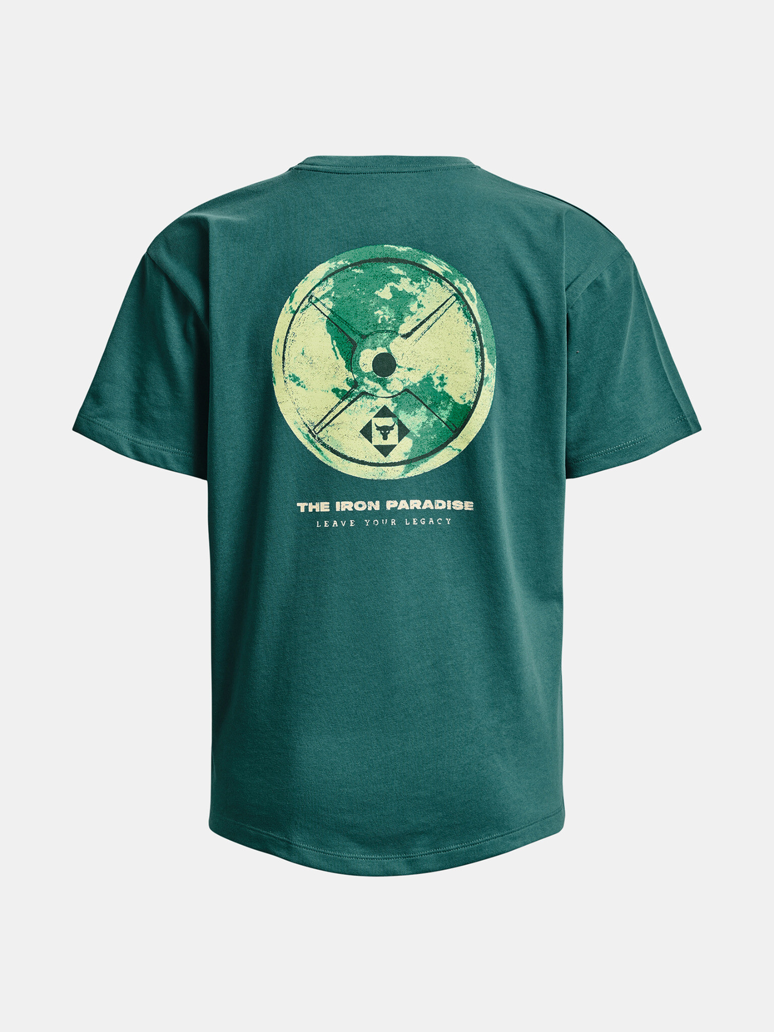 Under Armour UA Project Rock Globe SS T-shirt Zelen - Pepit.bg