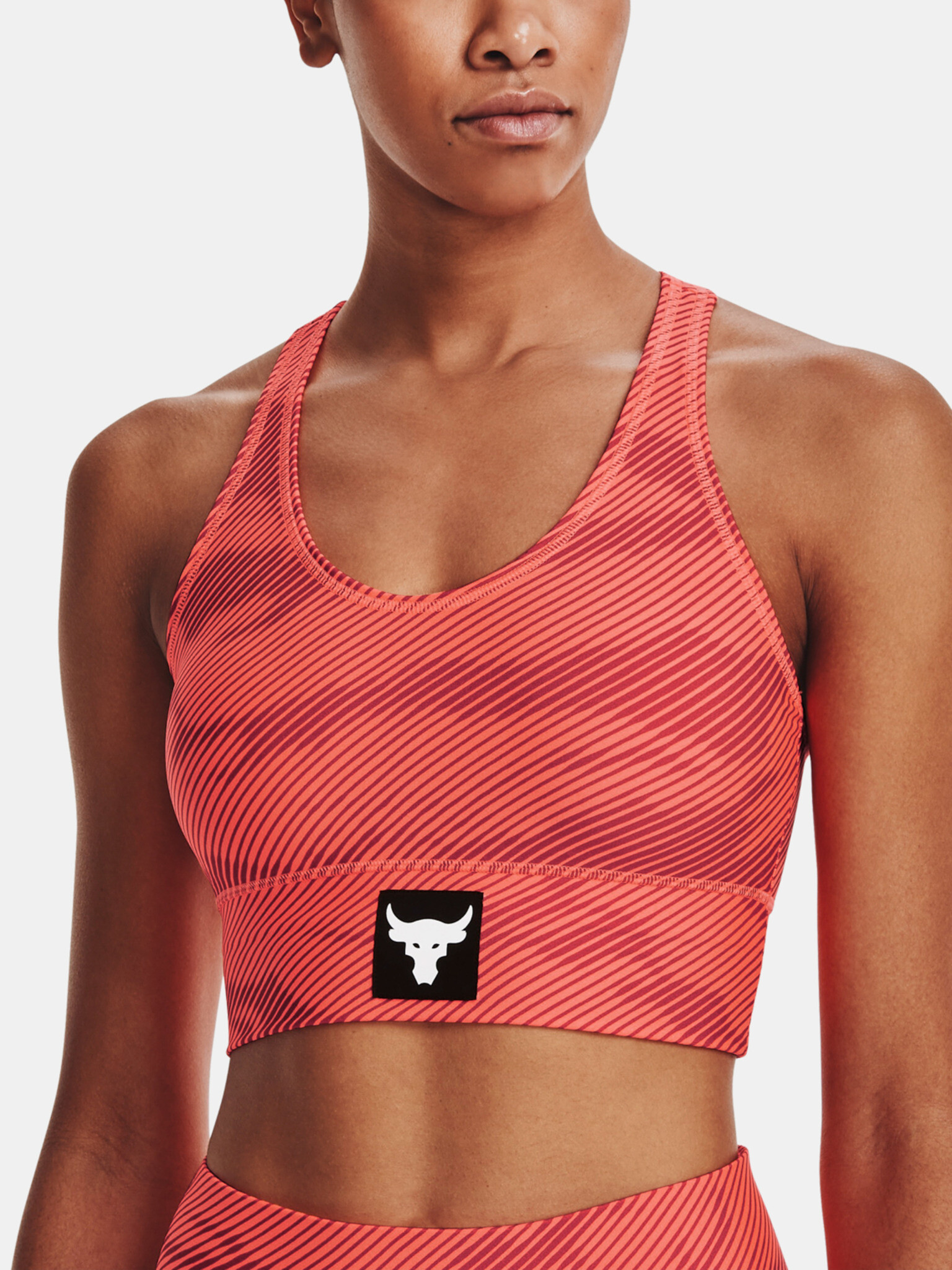 Under Armour UA Project Rock HG Bra Сутиен Oranzhev - Pepit.bg