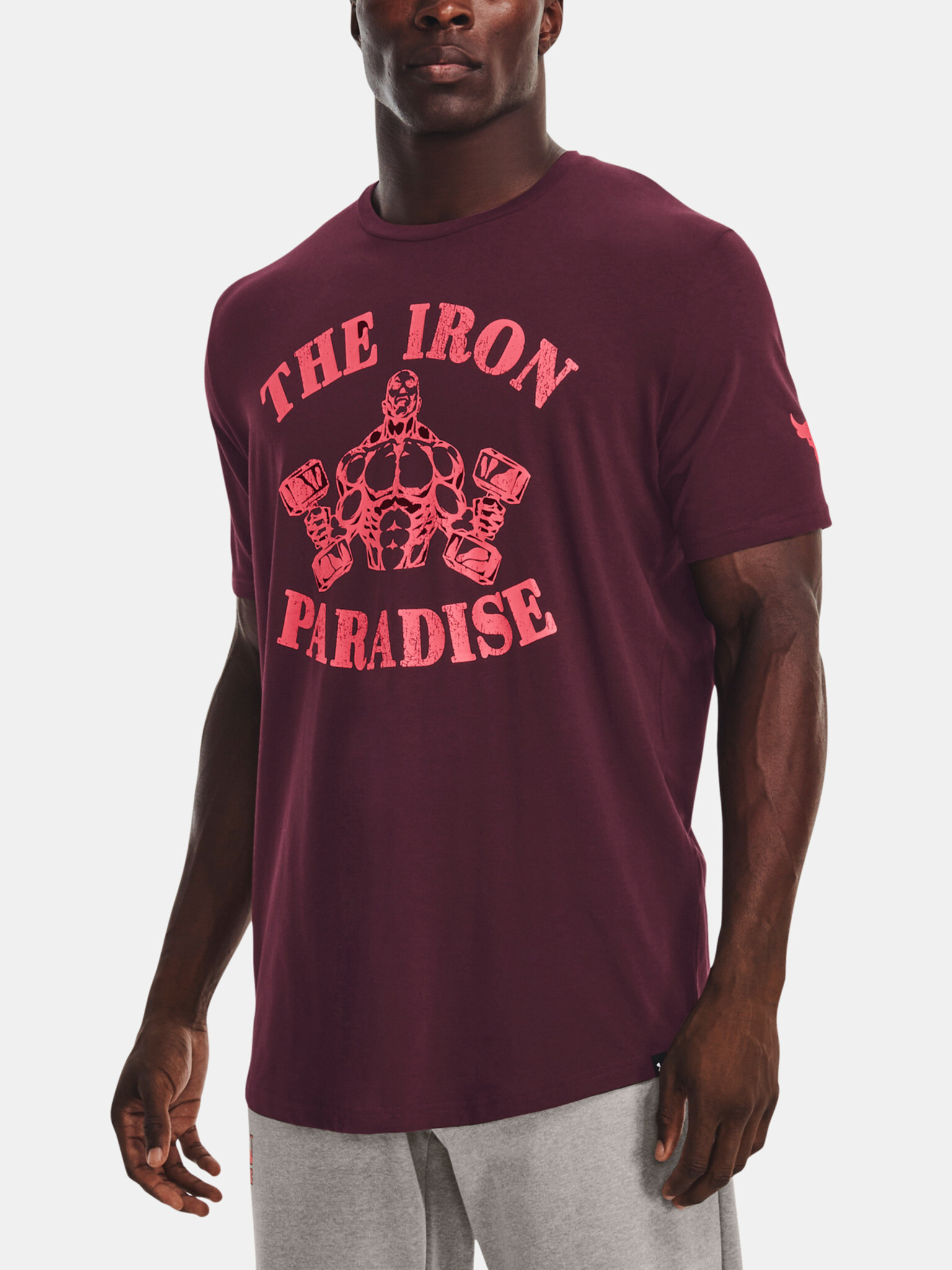 Under Armour UA PROJECT ROCK IPBC SS T-shirt Cherven - Pepit.bg