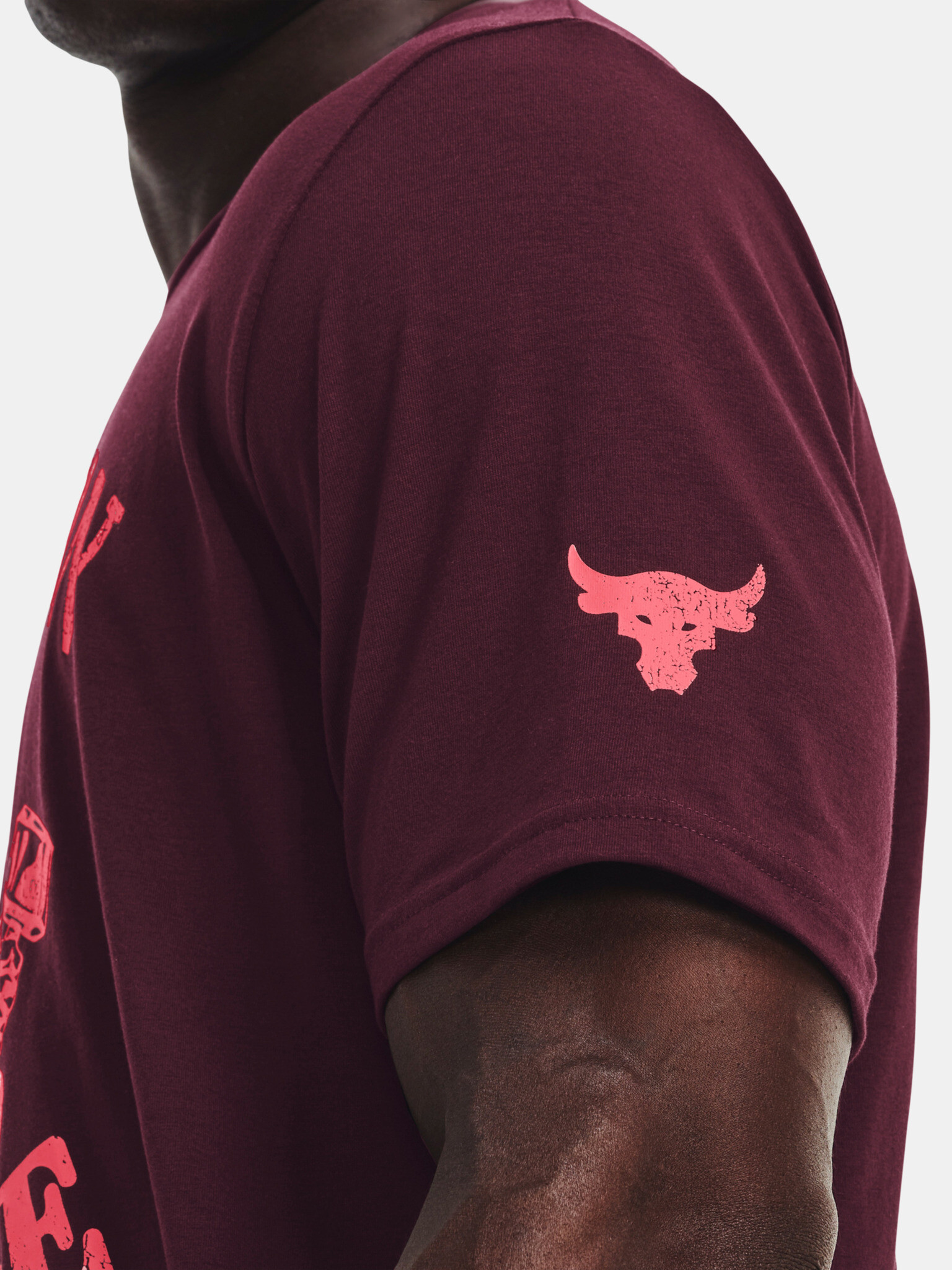 Under Armour UA PROJECT ROCK IPBC SS T-shirt Cherven - Pepit.bg
