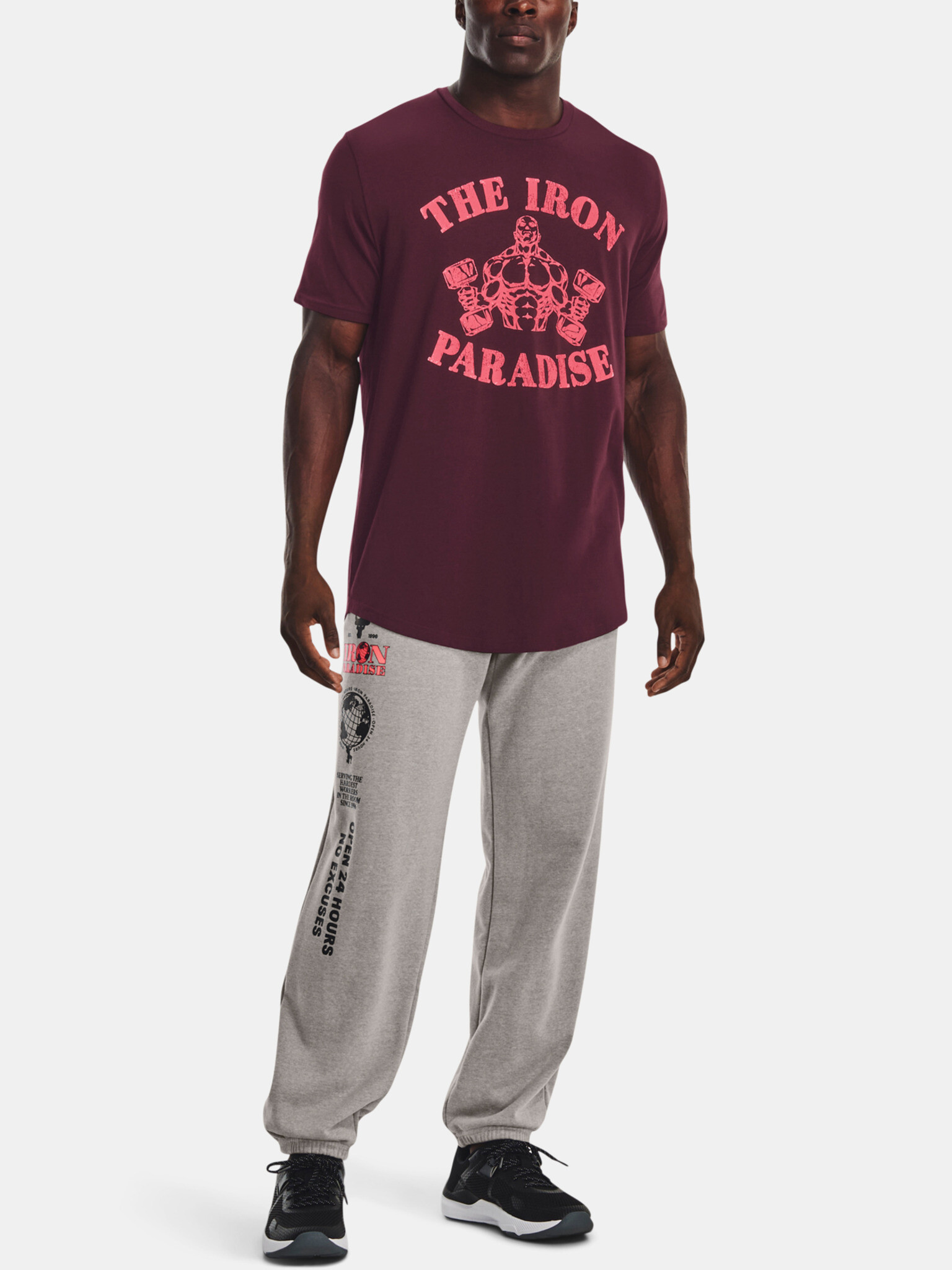 Under Armour UA PROJECT ROCK IPBC SS T-shirt Cherven - Pepit.bg