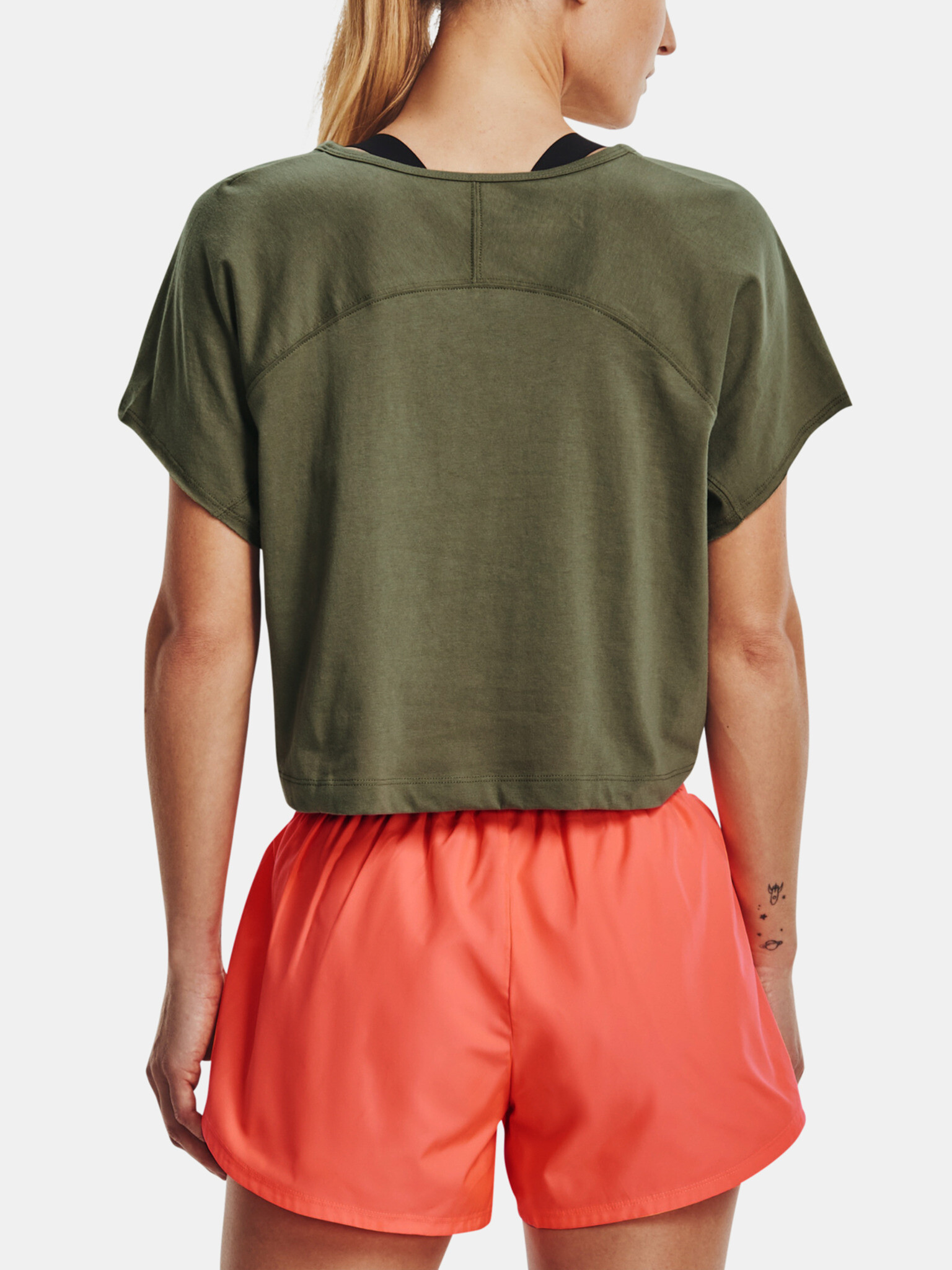 Under Armour UA Project Rock Wings SSV T-shirt Zelen - Pepit.bg