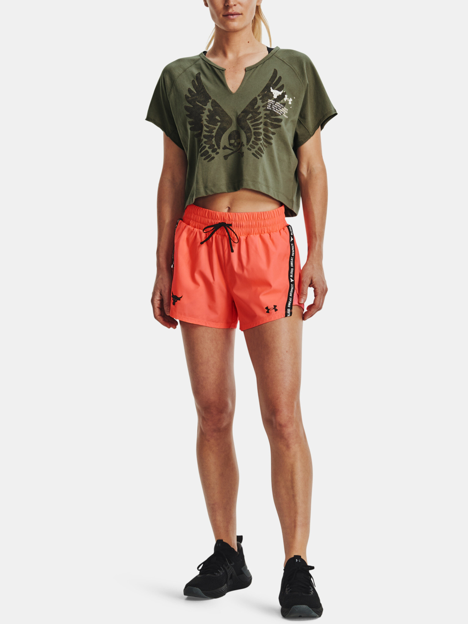 Under Armour UA Project Rock Wings SSV T-shirt Zelen - Pepit.bg