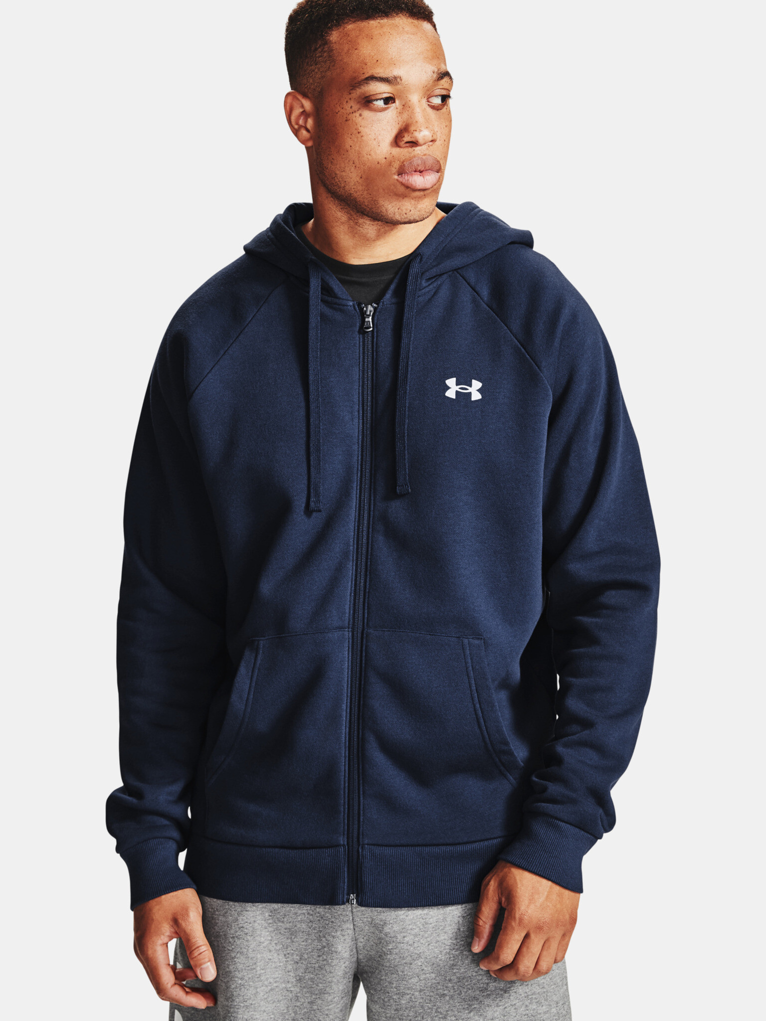 Under Armour UA Rival Cotton FZ Hoodie Sweatshirt Sin - Pepit.bg