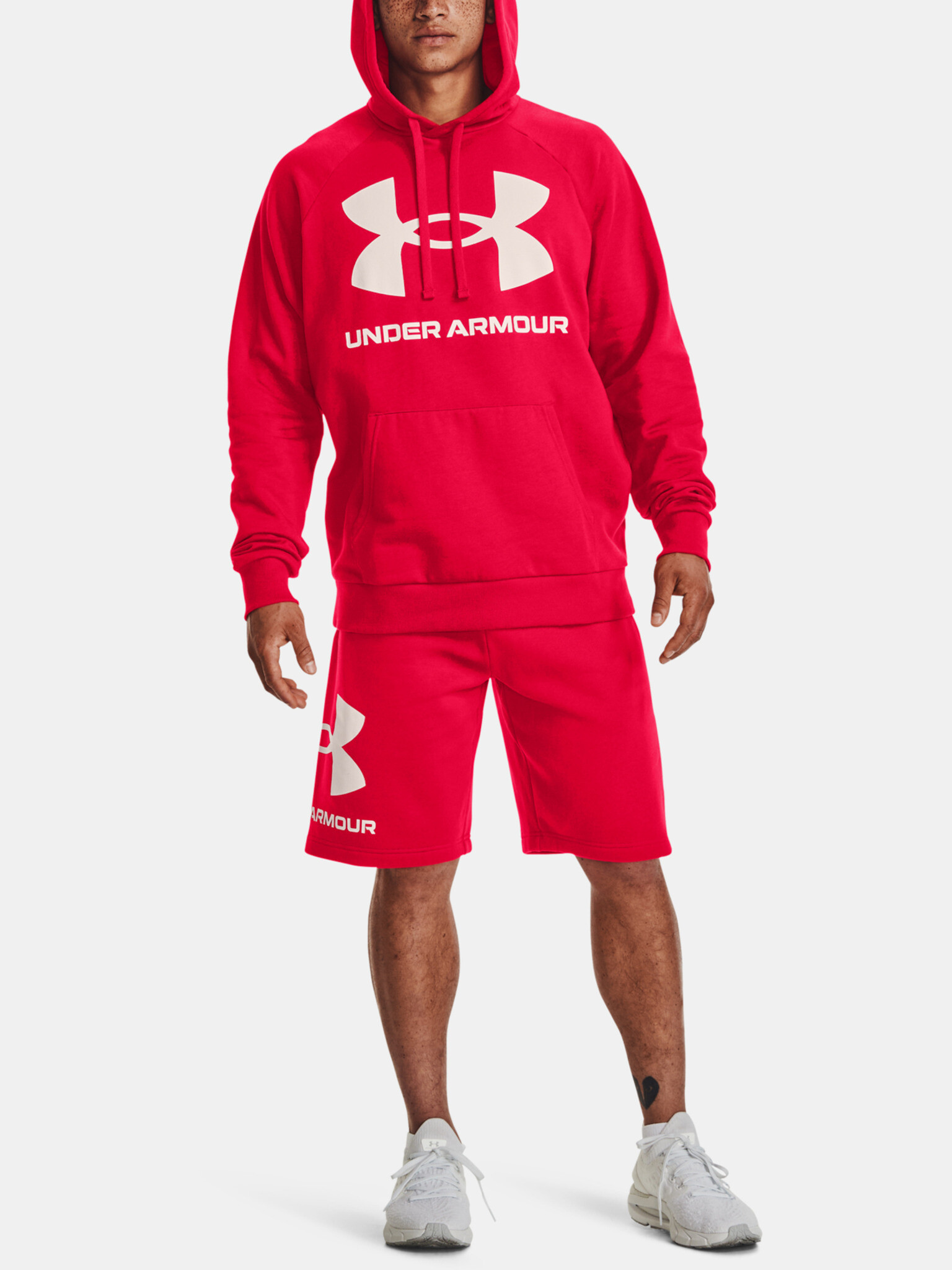 Under Armour UA Rival Fleece Big Logo HD Sweatshirt Cherven - Pepit.bg