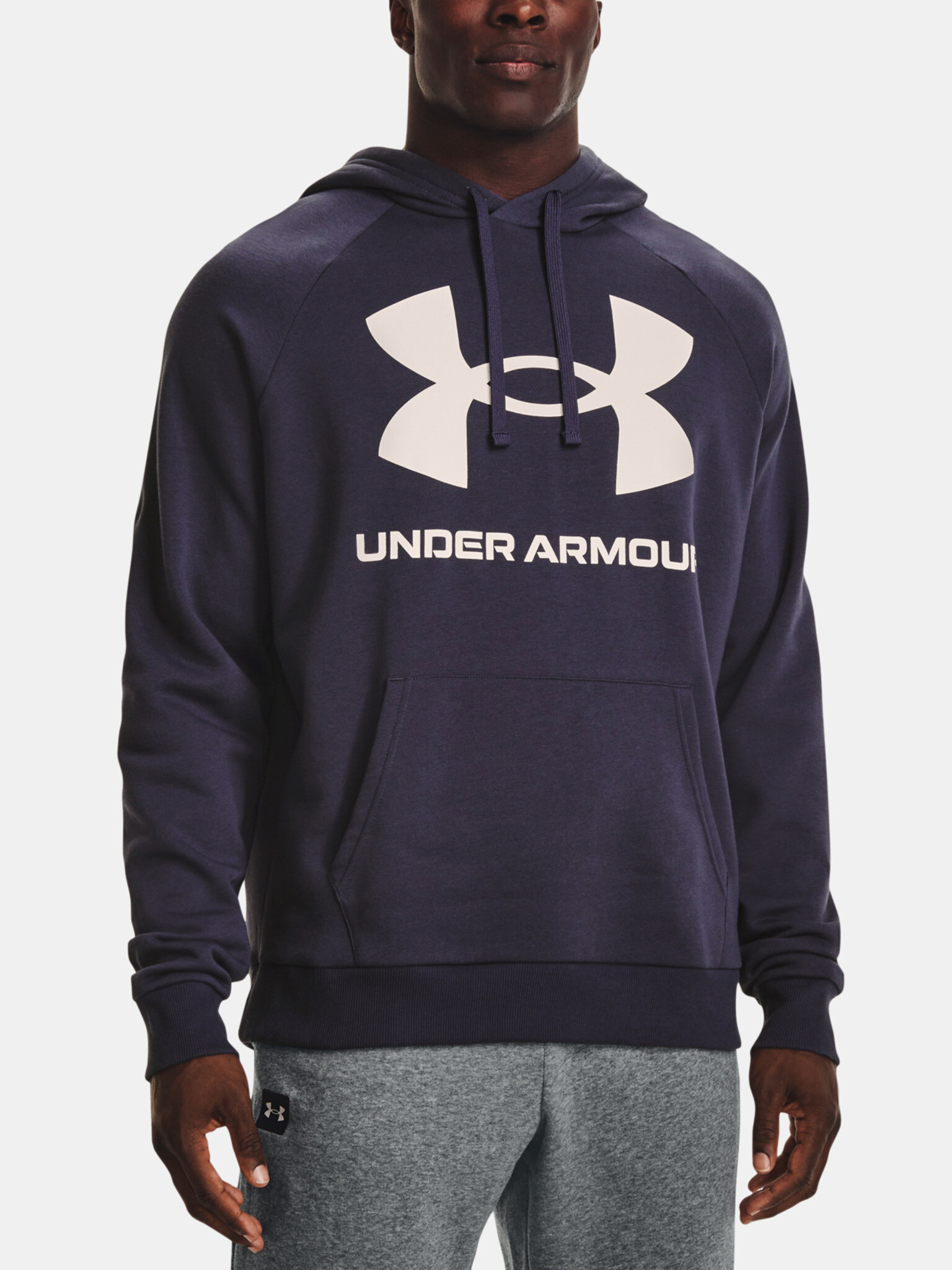 Under Armour UA Rival Fleece Big Logo HD Sweatshirt Siv - Pepit.bg