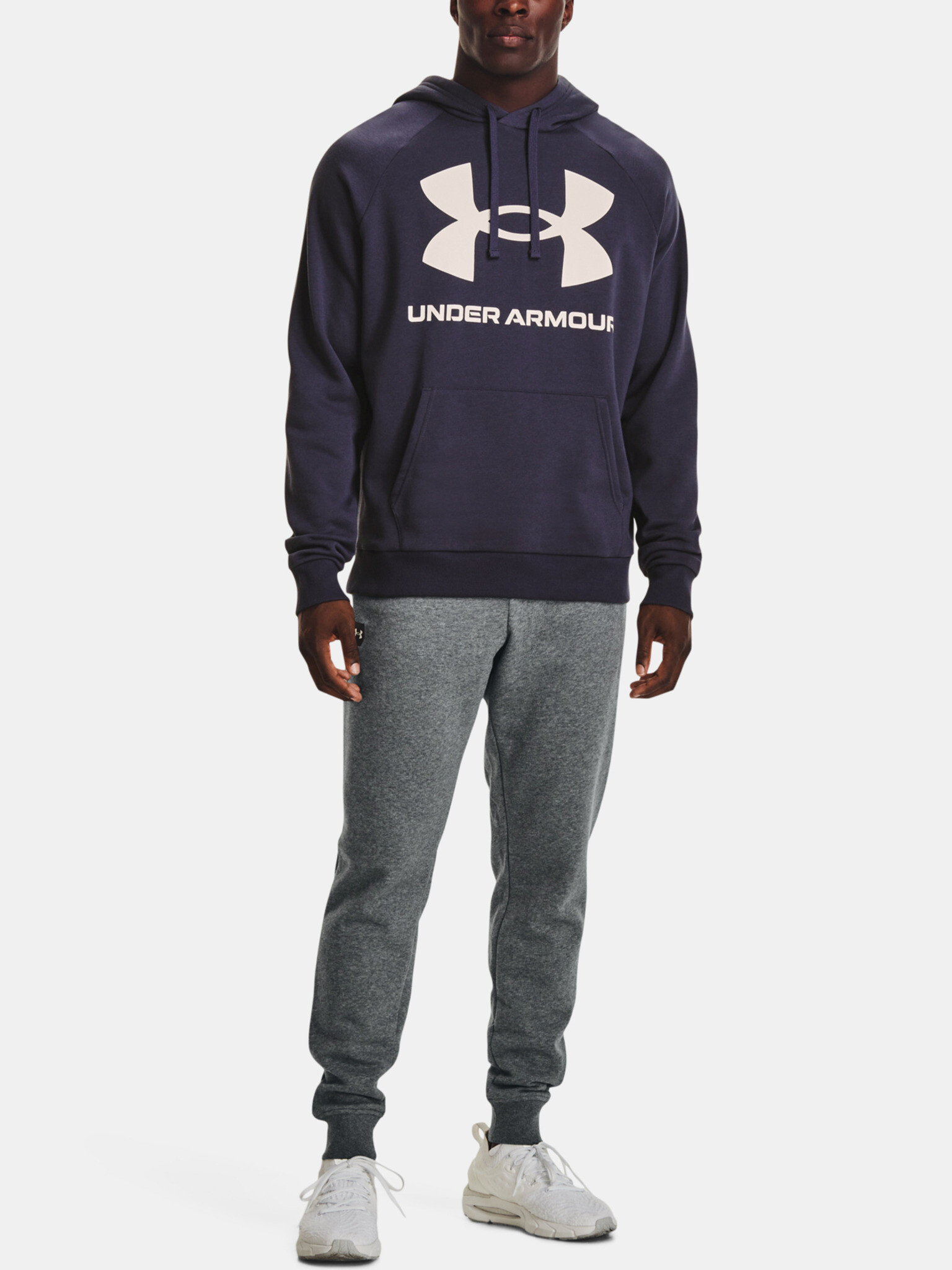 Under Armour UA Rival Fleece Big Logo HD Sweatshirt Siv - Pepit.bg