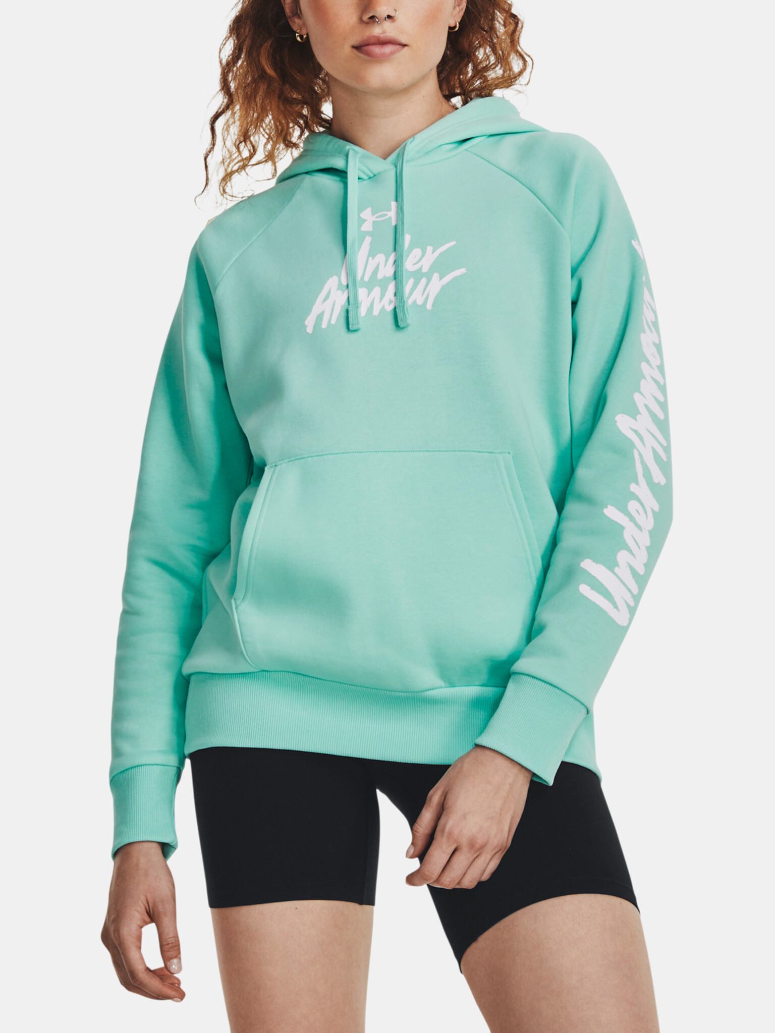 Under Armour UA Rival Fleece Graphic Hdy Sweatshirt Sin - Pepit.bg