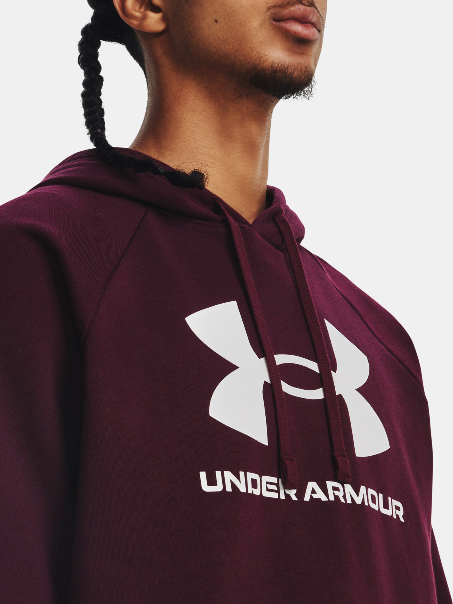 Under Armour UA Rival Fleece Logo HD Sweatshirt Cherven - Pepit.bg