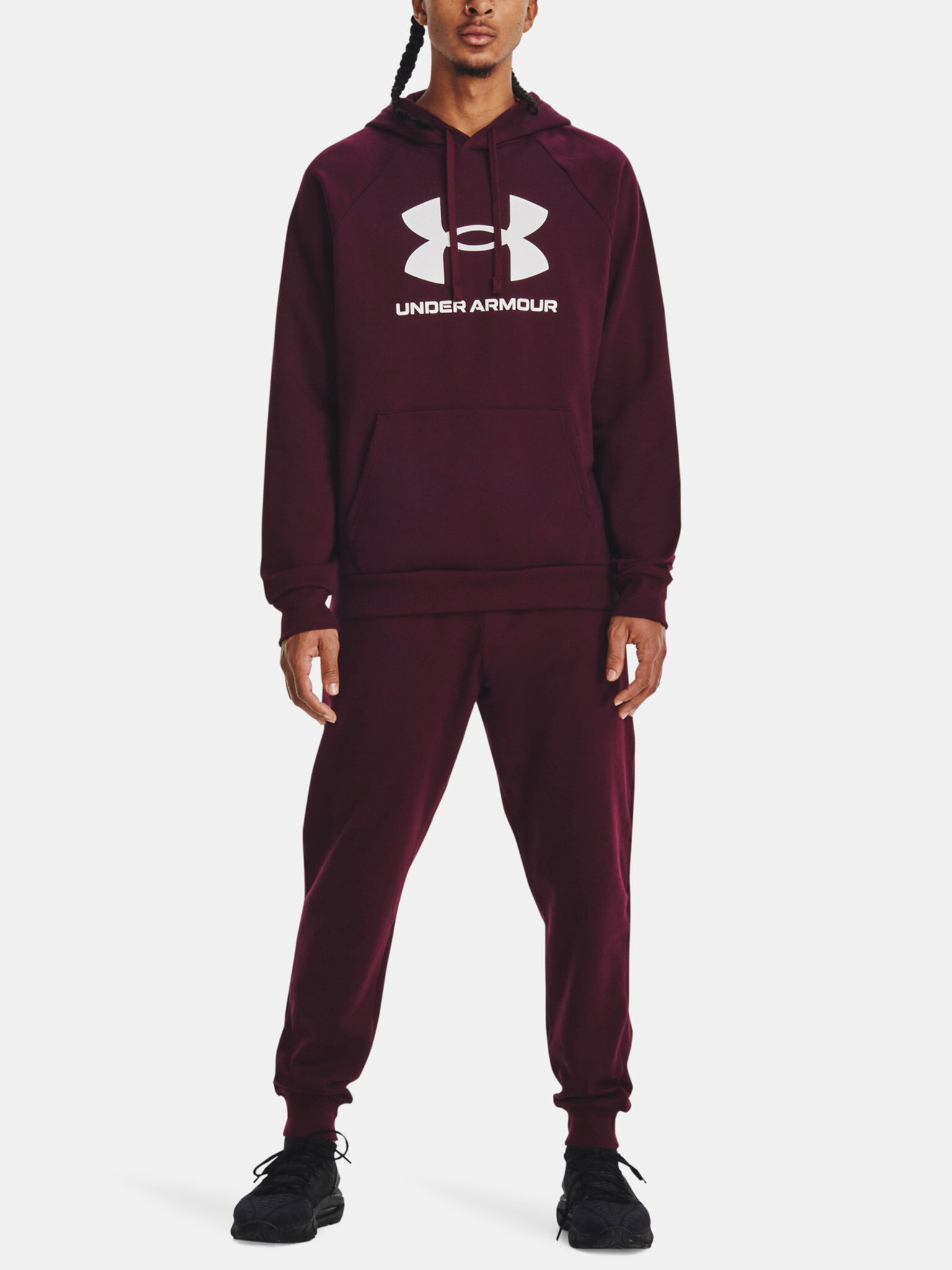 Under Armour UA Rival Fleece Logo HD Sweatshirt Cherven - Pepit.bg