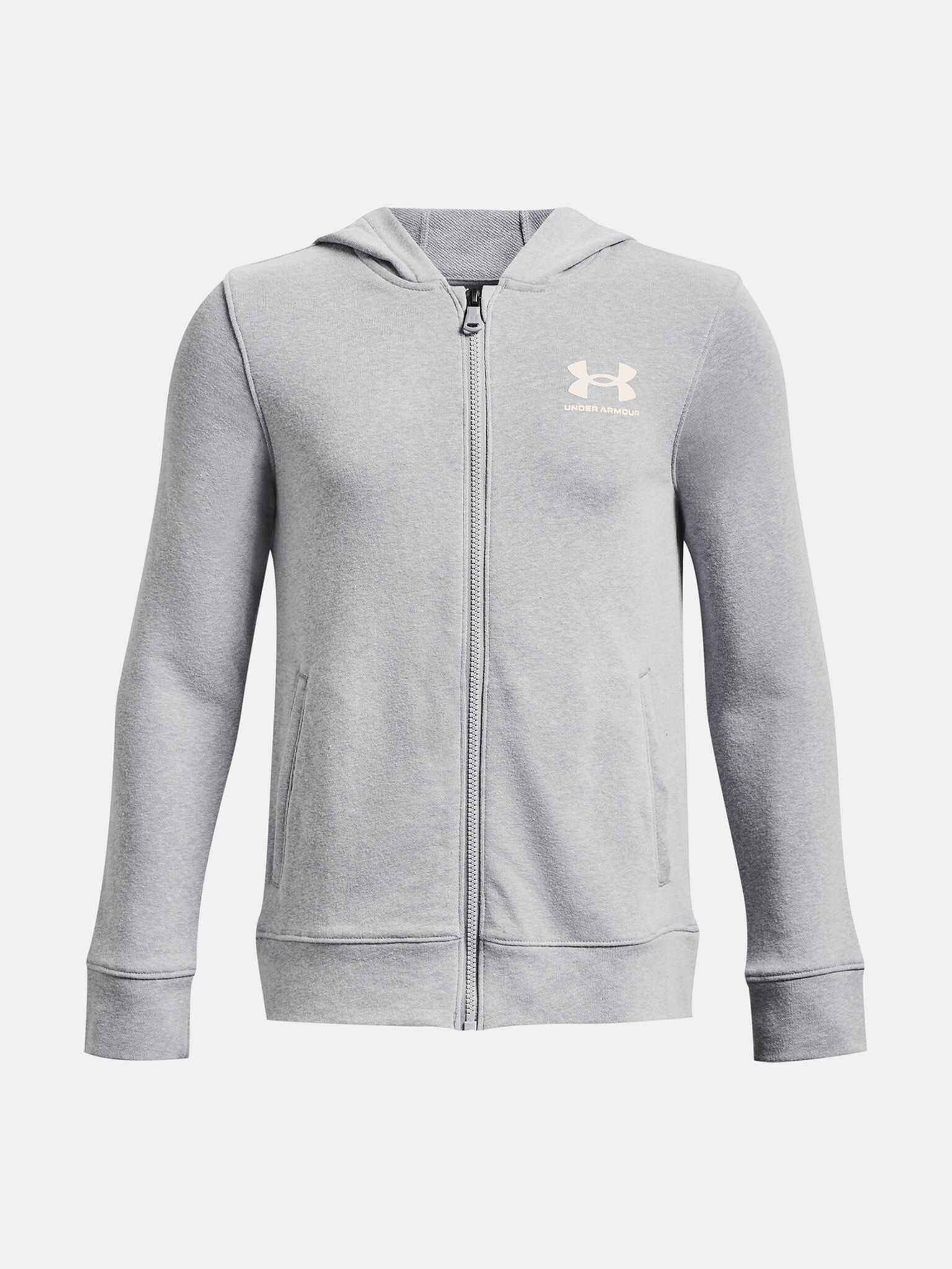 Under Armour UA Rival Terry FZ Hoodie Суитшърт детски Siv - Pepit.bg