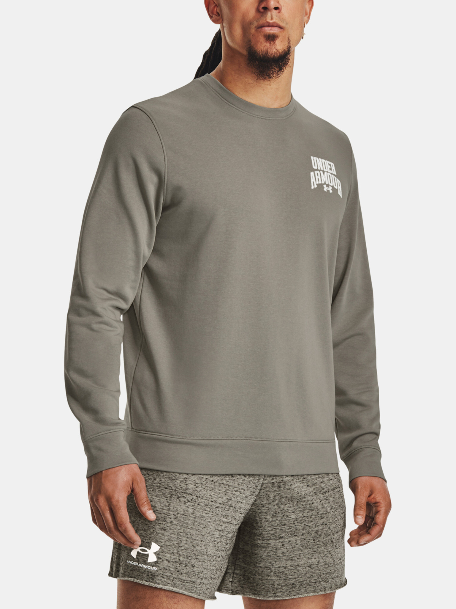 Under Armour UA Rival Terry Graphic Crew Sweatshirt Zelen - Pepit.bg